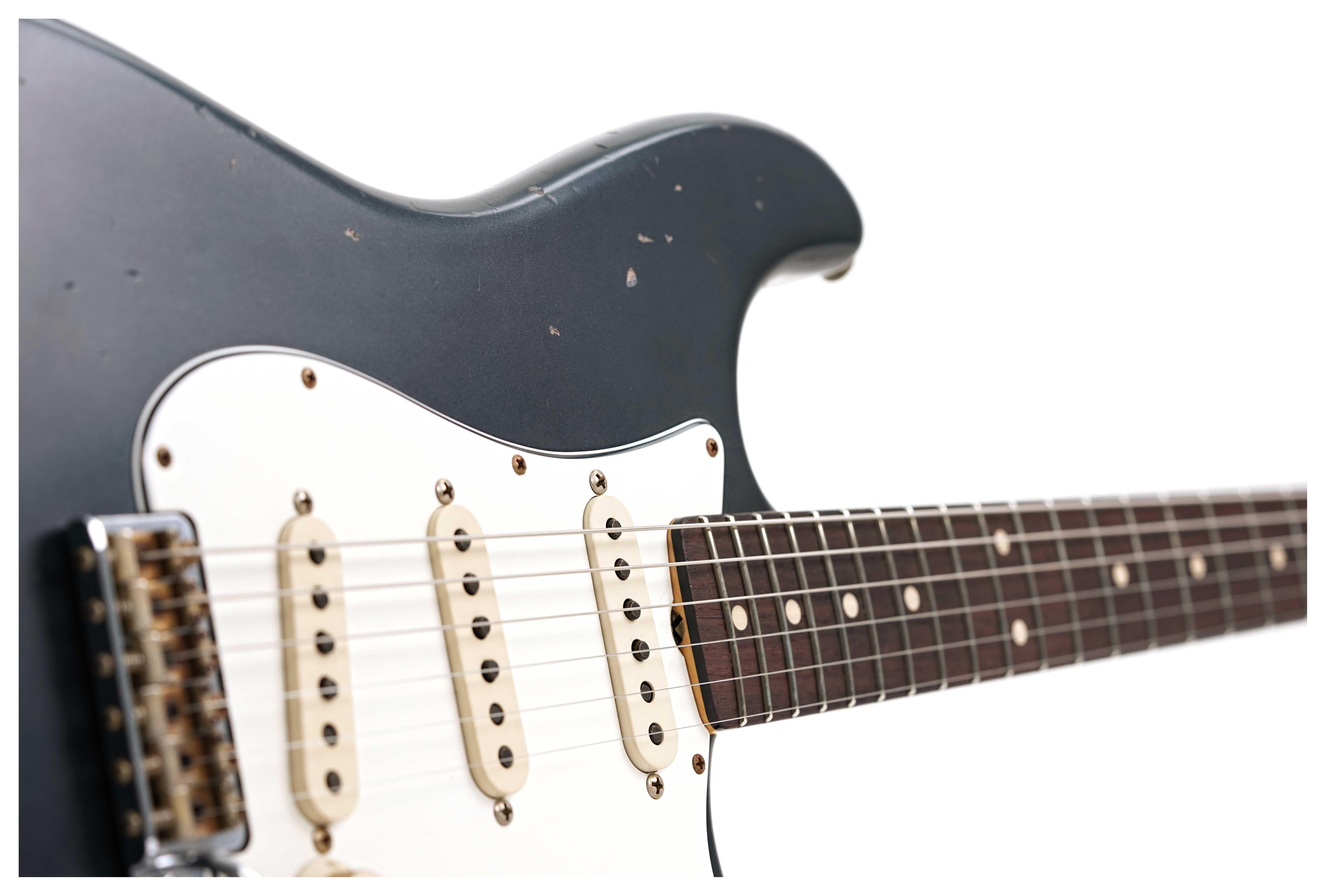 GUITARGUITAR Fender Custom Shop 1962 Stratocaster Journeyman Relic Mercedes Blue Masterbuilt by Austin MacNutt