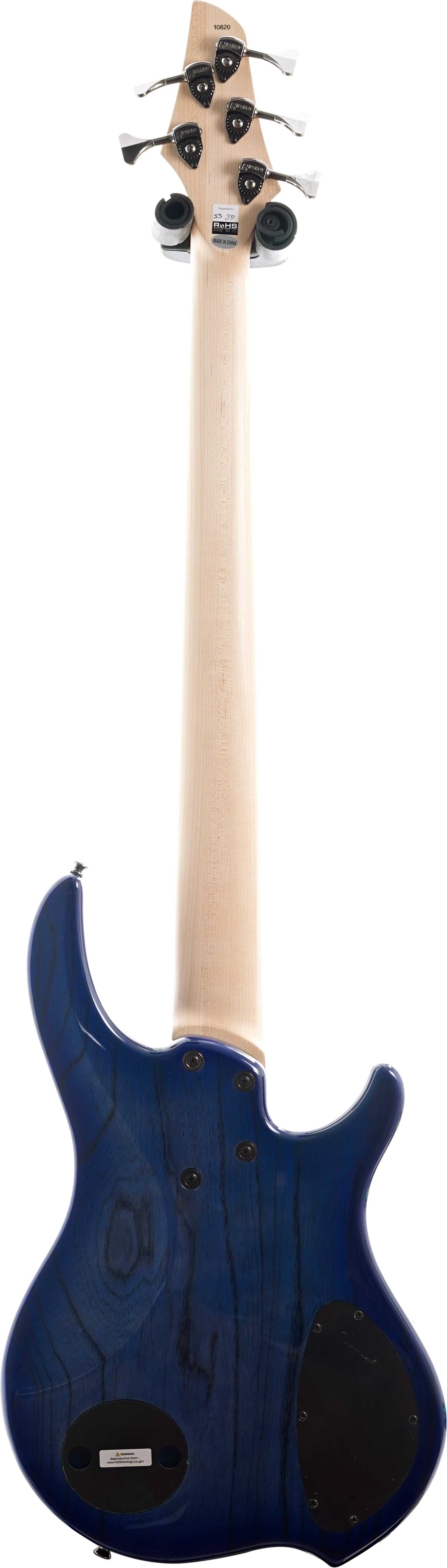 GUITARGUITAR Dingwall Combustion 3 Pickup 5 String Indigoburst Quilt Maple Fingerboard Left Handed