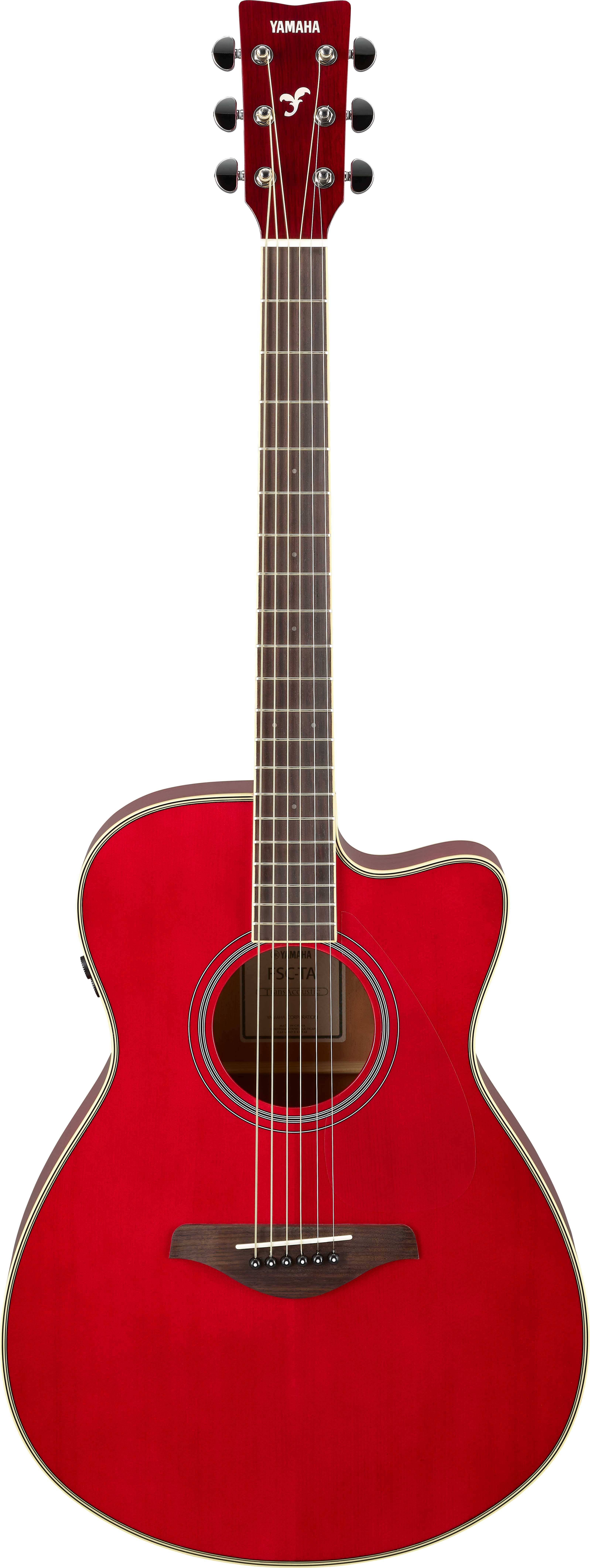 GUITARGUITAR Yamaha FSCTARR Transacoustic FS Cutaway Ruby Red