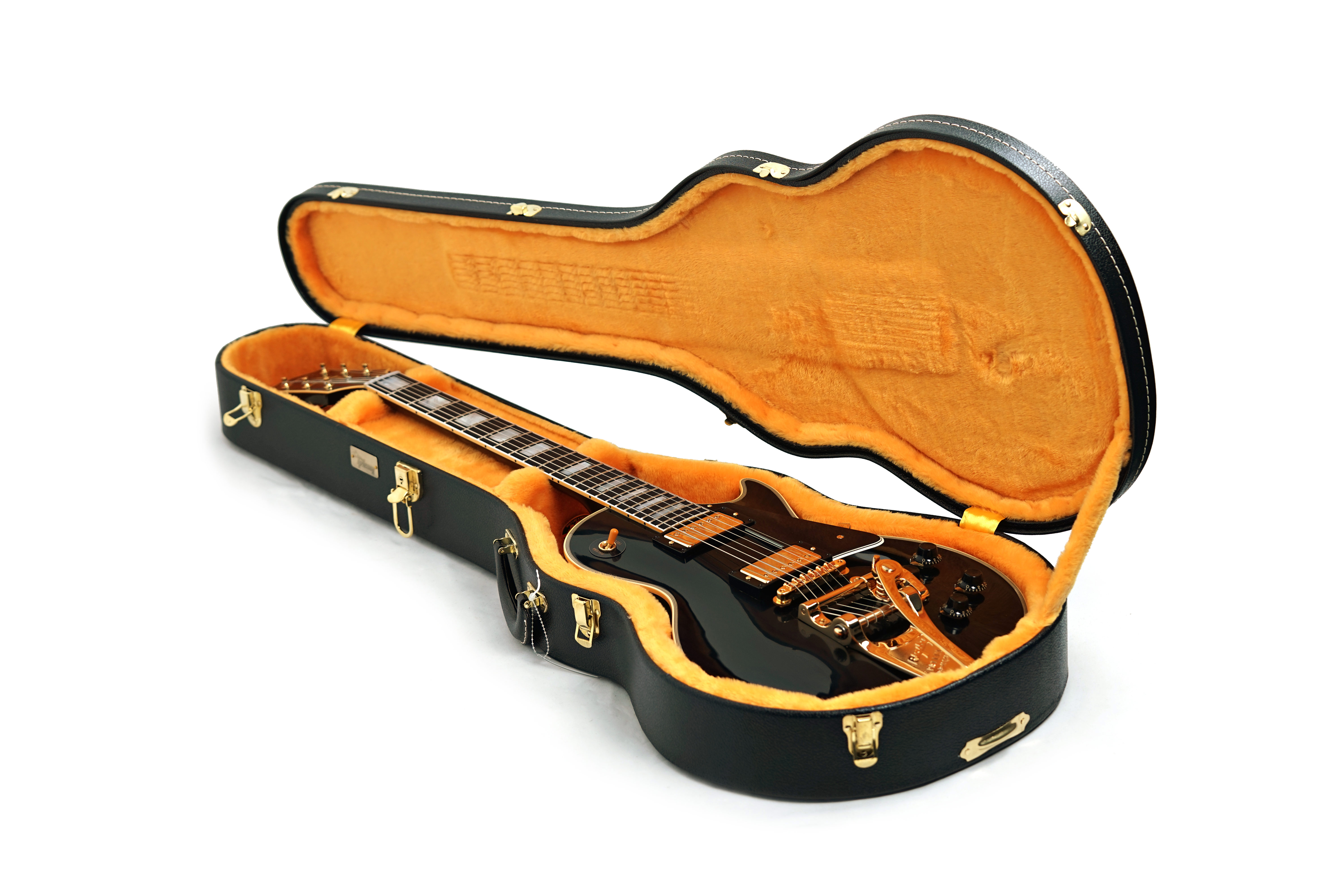 GUITARGUITAR Gibson Custom Shop Dealer Select 1957 Les Paul Custom with Bigsby VOS Ebony #751327