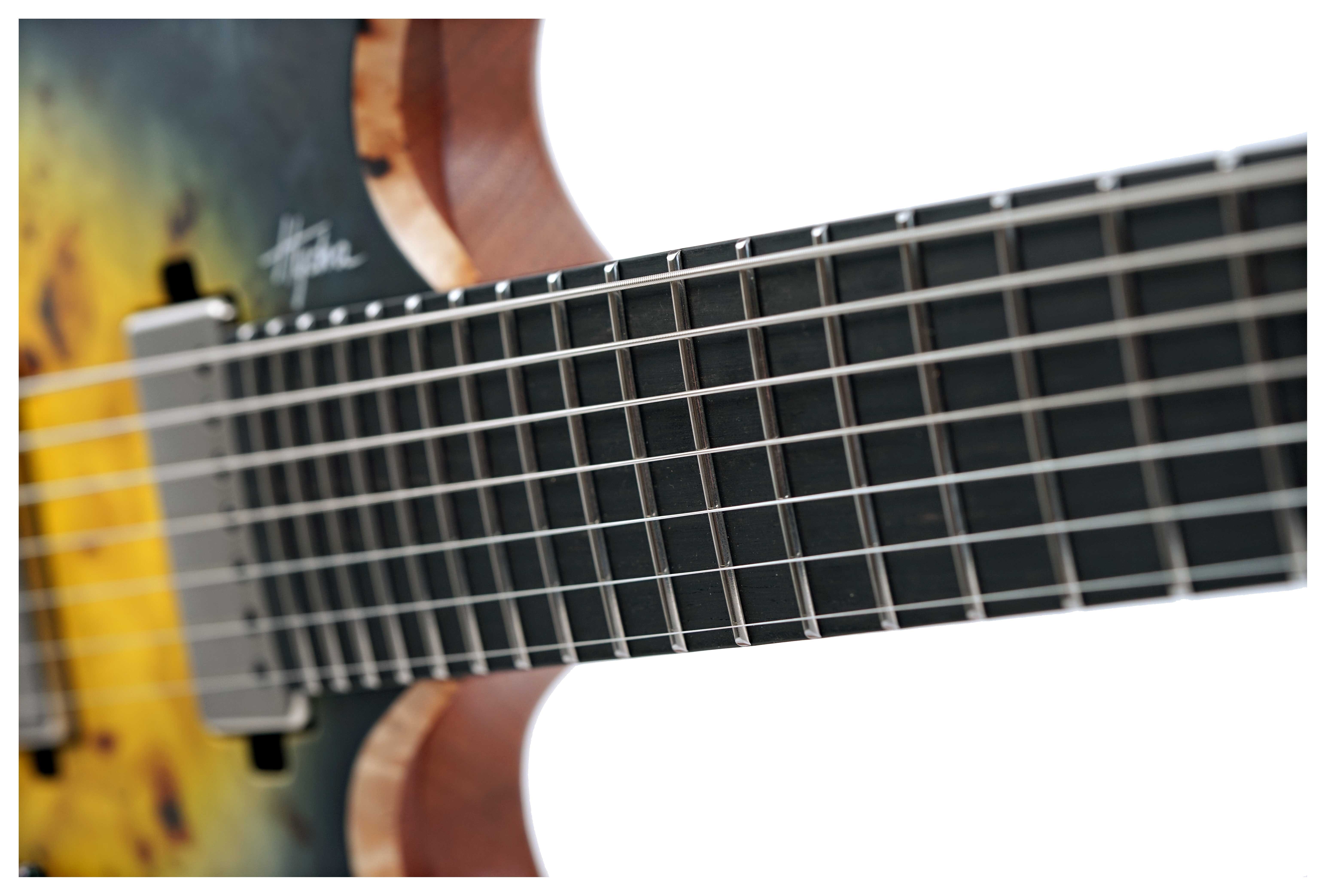 GUITARGUITAR Mayones Hydra Elite 7, Eye Poplar 3A, Custom Nuclear Burst Satin, Black Hardware, Velvetrone Ironside / Solium #HF0000718