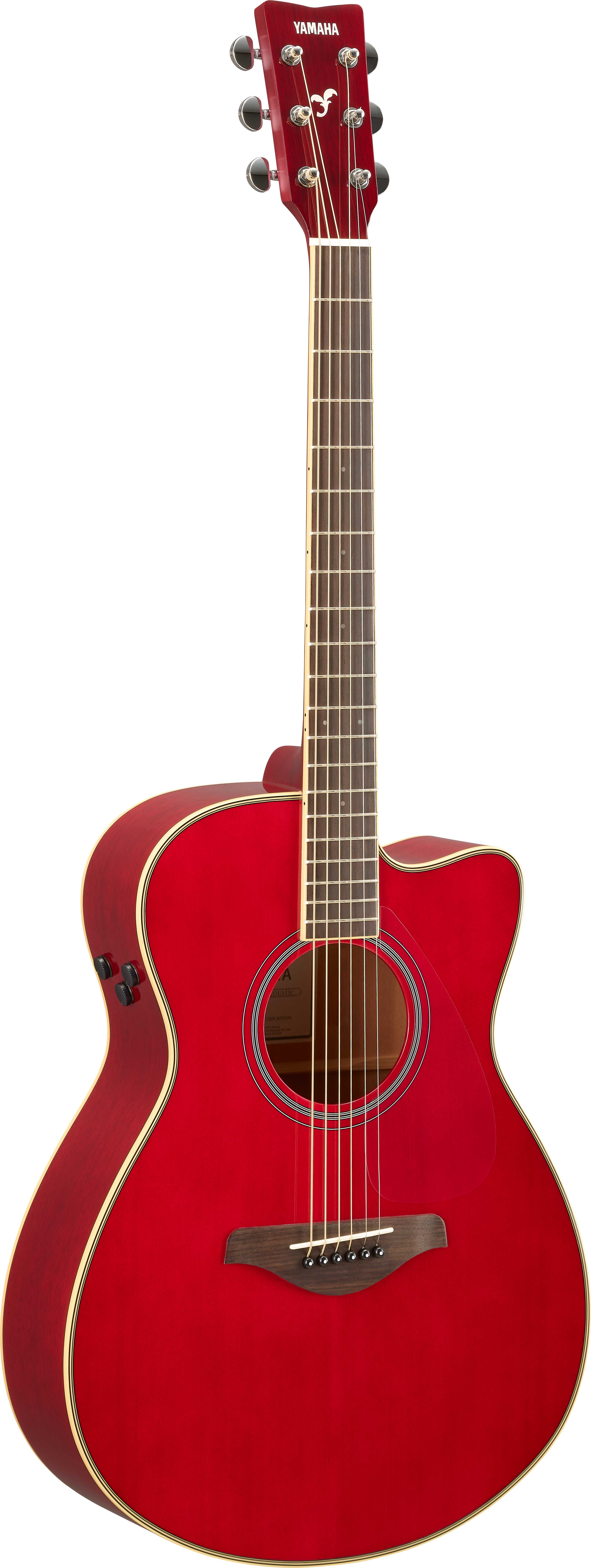 GUITARGUITAR Yamaha FSCTARR Transacoustic FS Cutaway Ruby Red