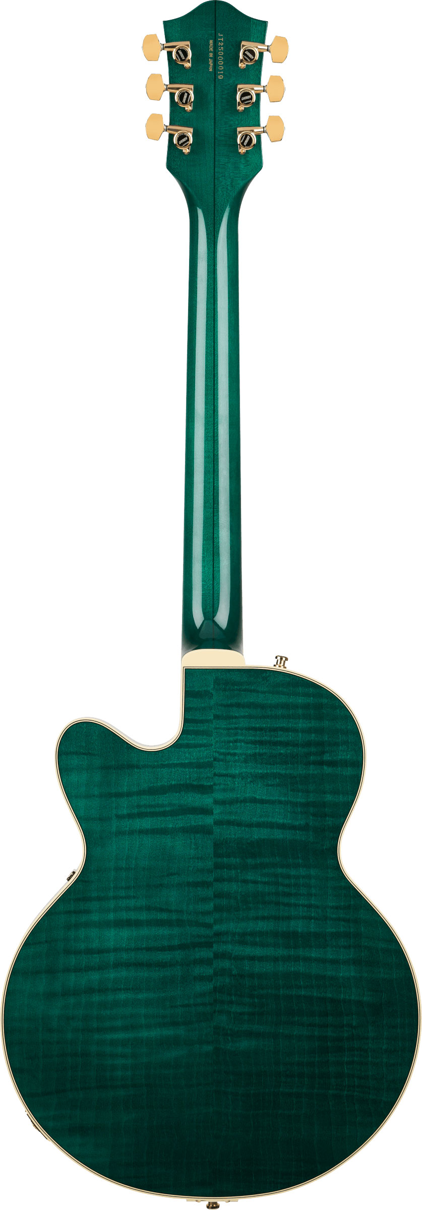 GUITARGUITAR Gretsch Broadkaster Jr. LX Figured CB with String Thru Bigsby and Gold Hardware Ebony Fingerboard Tropic Aura