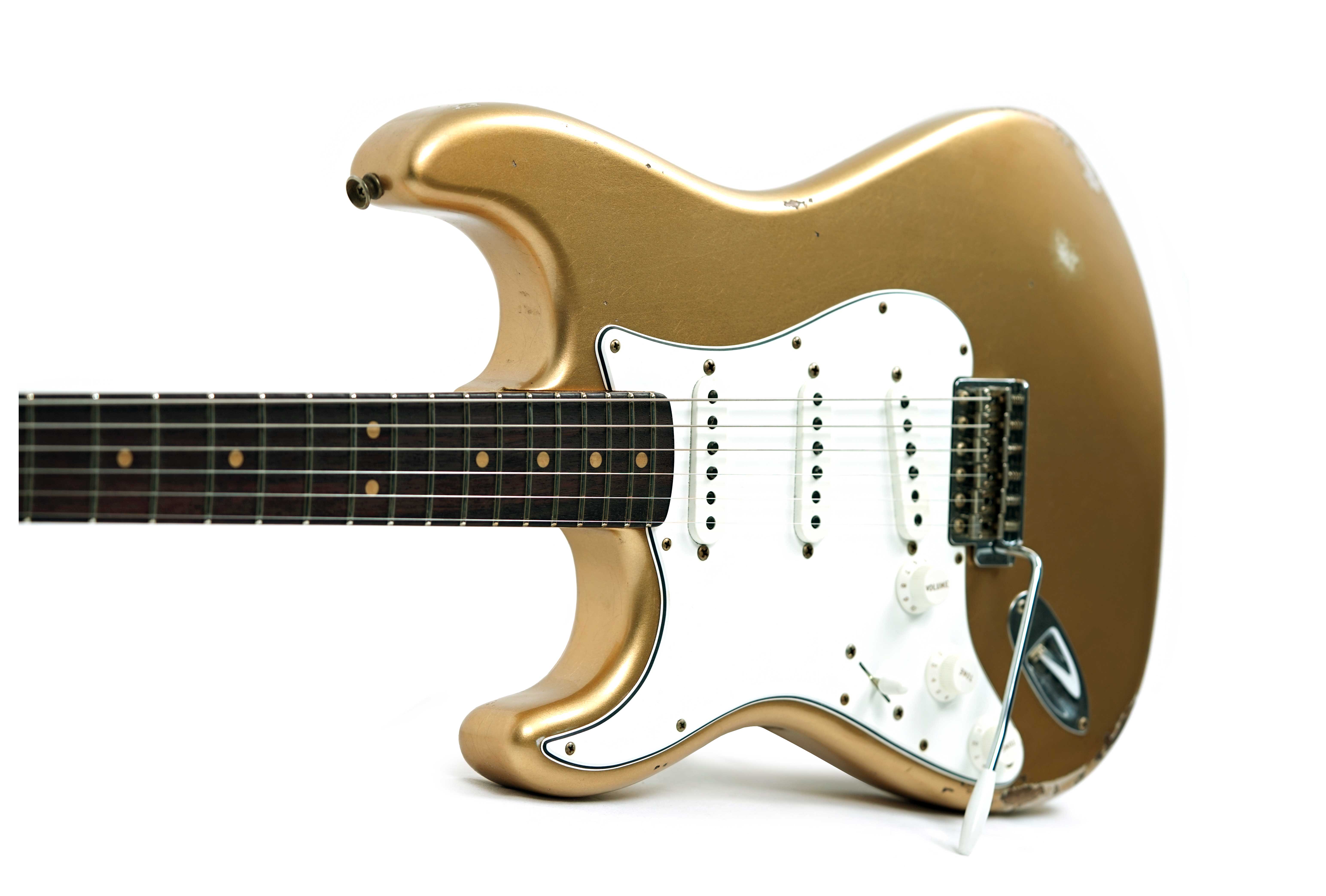 GUITARGUITAR Fender Custom Shop Mid 60's Stratocaster Relic HLE Gold Left Handed #R144606