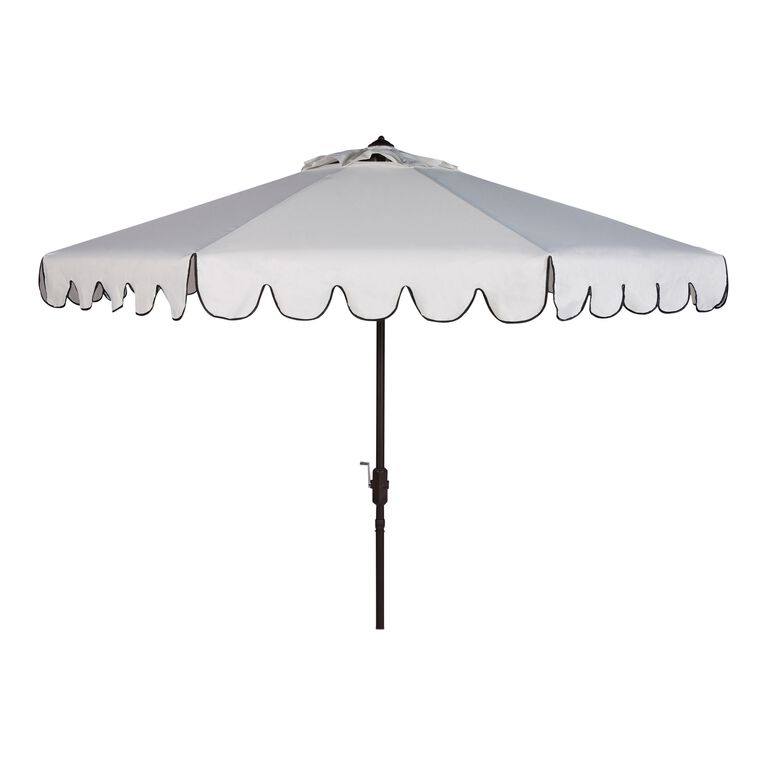 World Market Scalloped 9 Foot Tilting Patio Umbrella