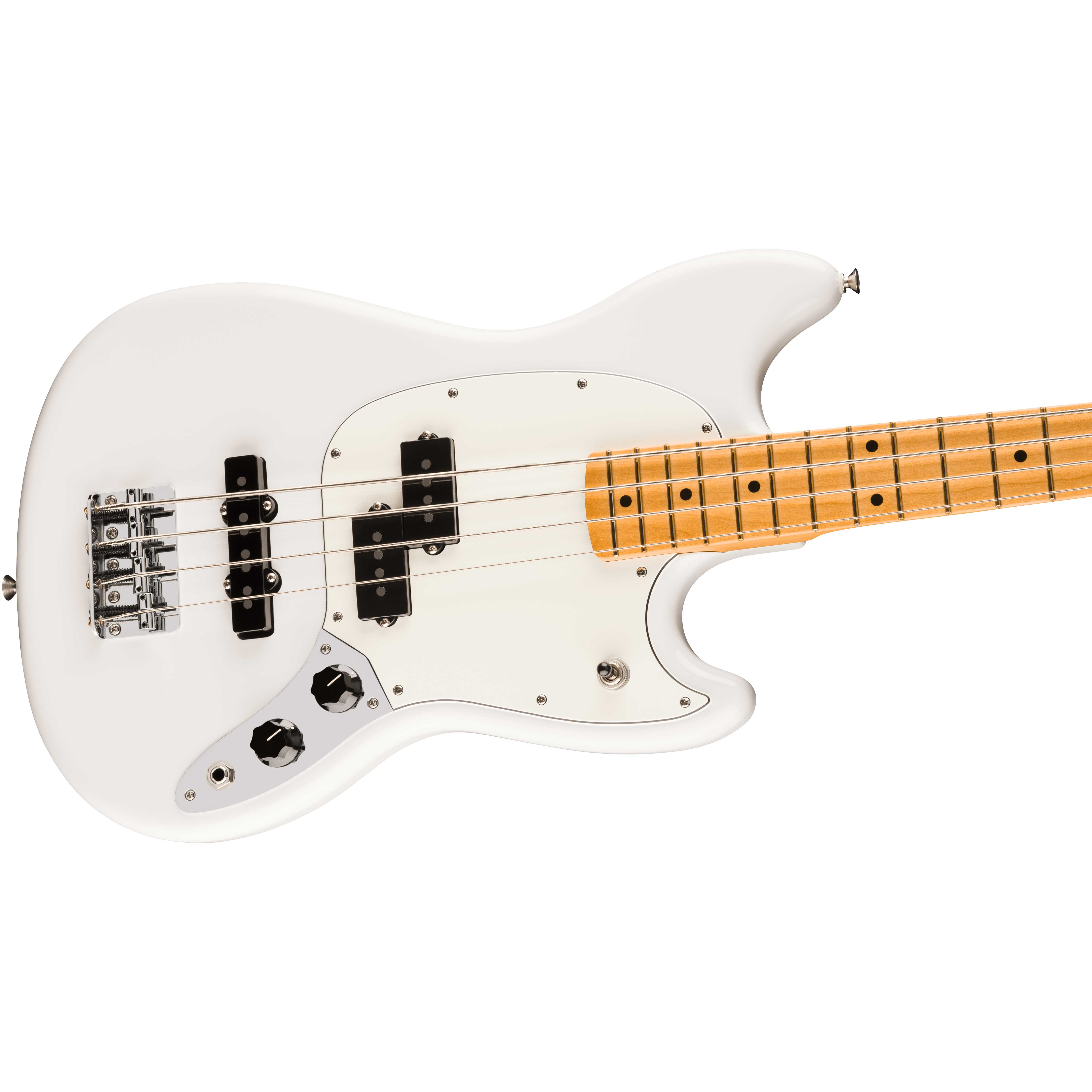 GUITARGUITAR Fender Player II Mustang Bass PJ Polar White Maple Fingerboard