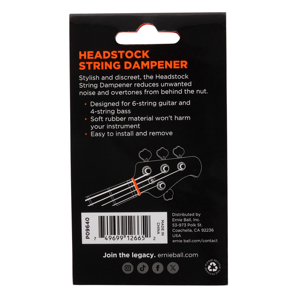 GUITARGUITAR Ernie Ball String Dampener - Guitar Headstock