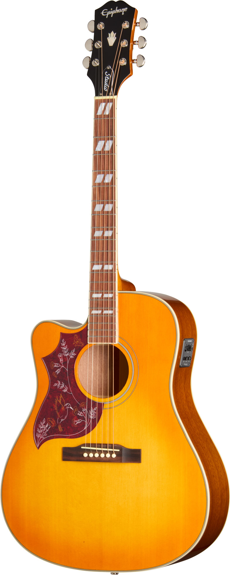 GUITARGUITAR Epiphone Hummingbird Studio EC Left Handed Heritage Cherry Sunburst