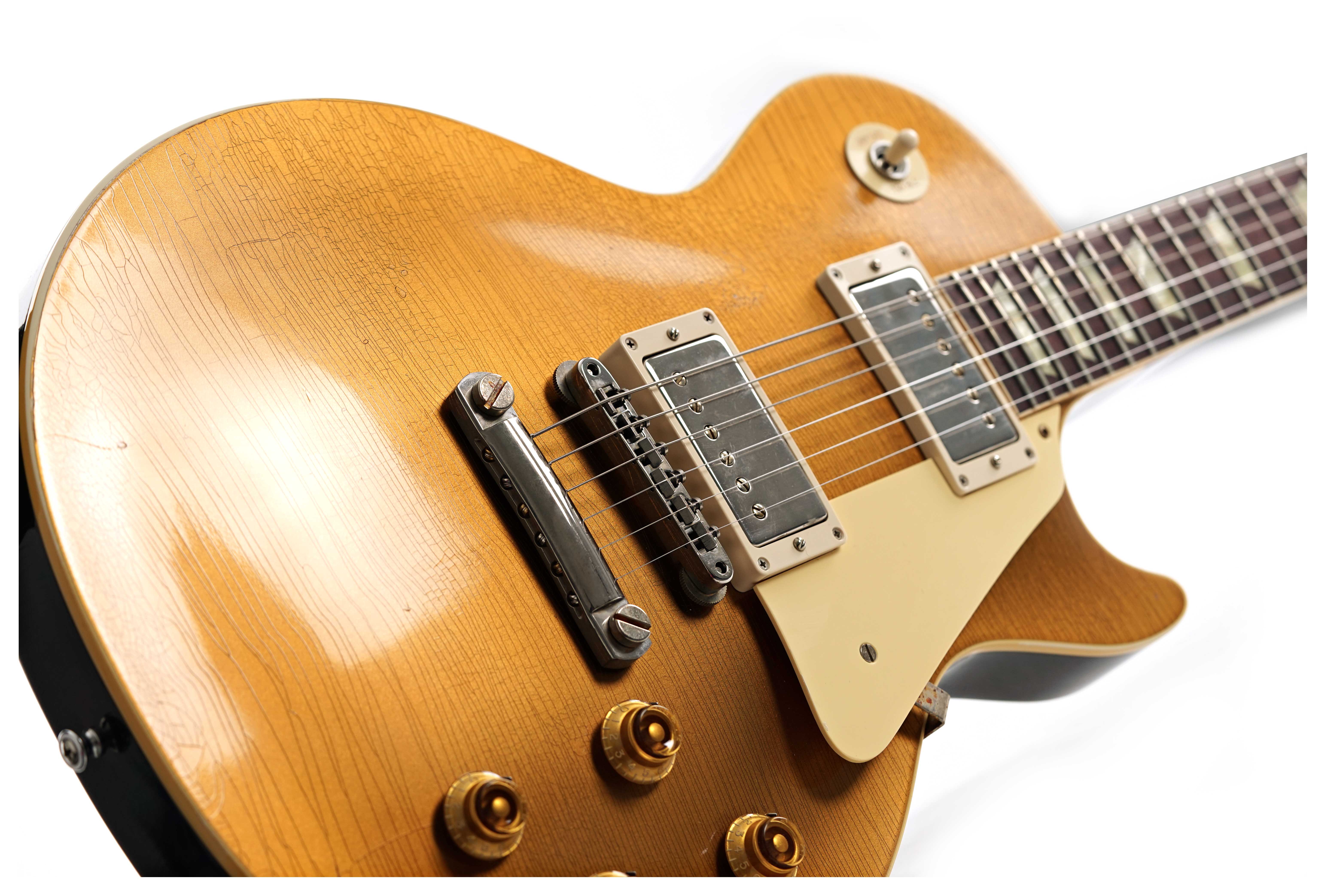GUITARGUITAR Gibson Custom Shop Murphy Lab 1957 Les Paul Reissue Light Aged Goldtop Darkback #74301
