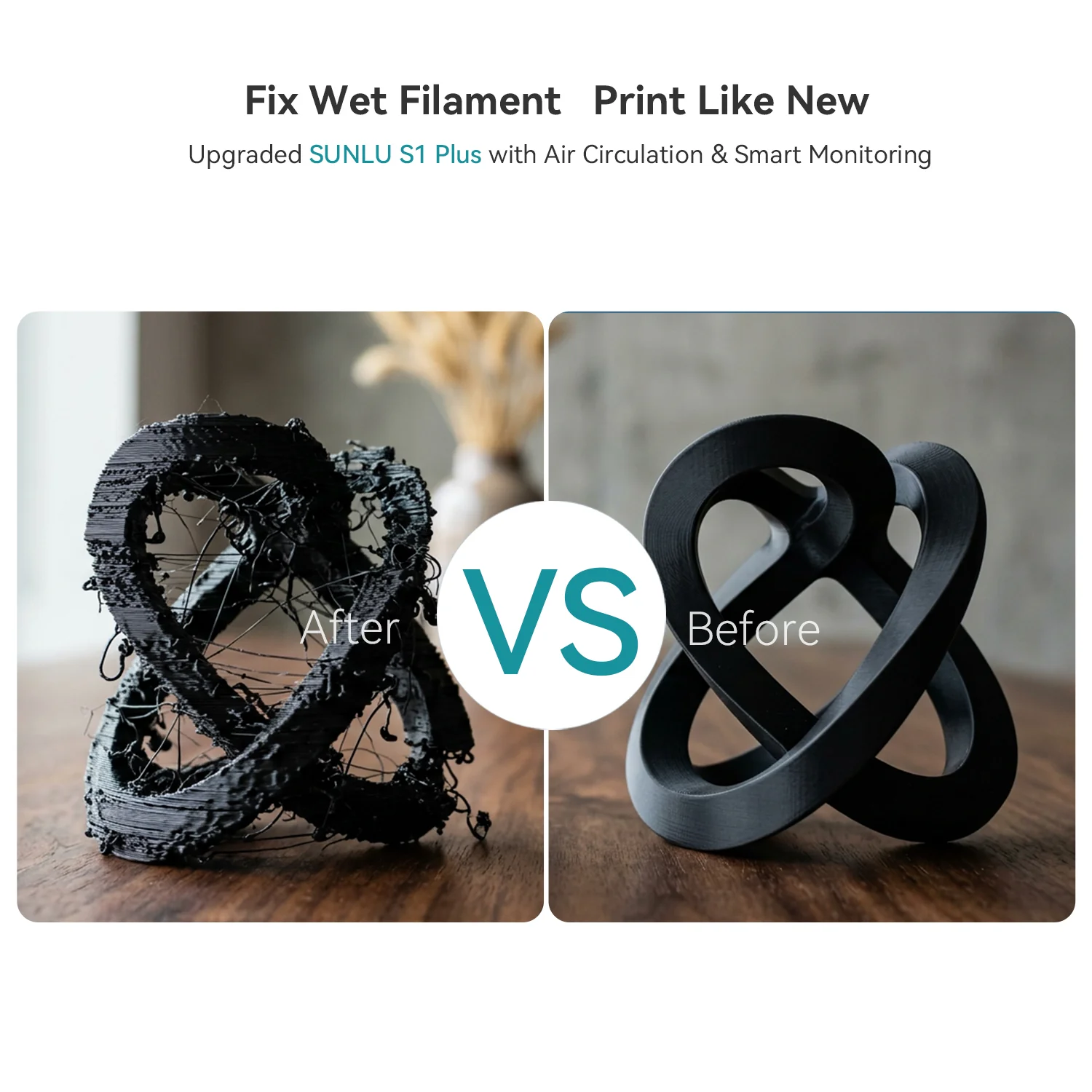SUNLU S1 Plus Filament Dryer and PLA Filament Bundle