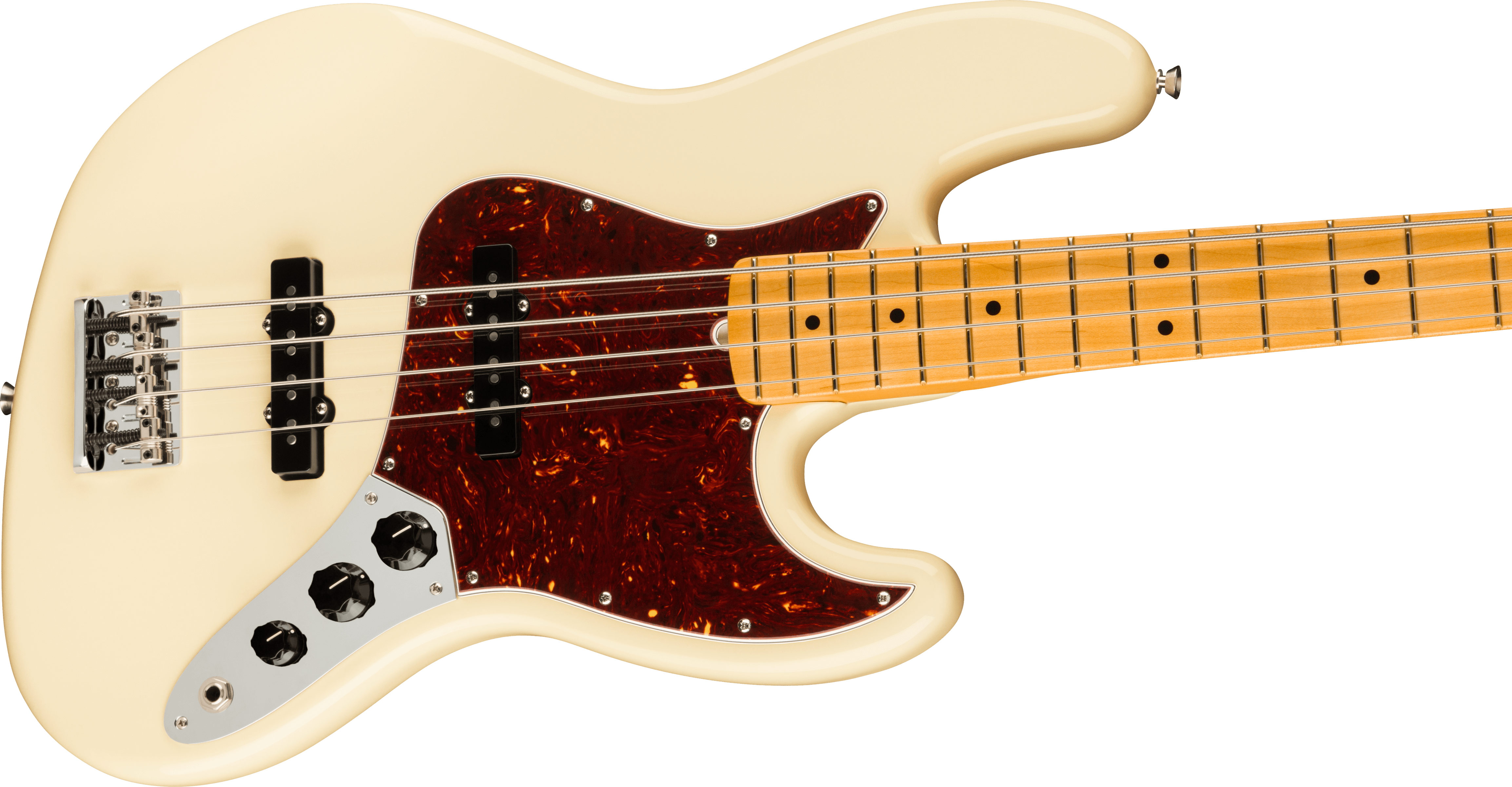 GUITARGUITAR Fender American Professional II Jazz Bass Olympic White Maple Fingerboard