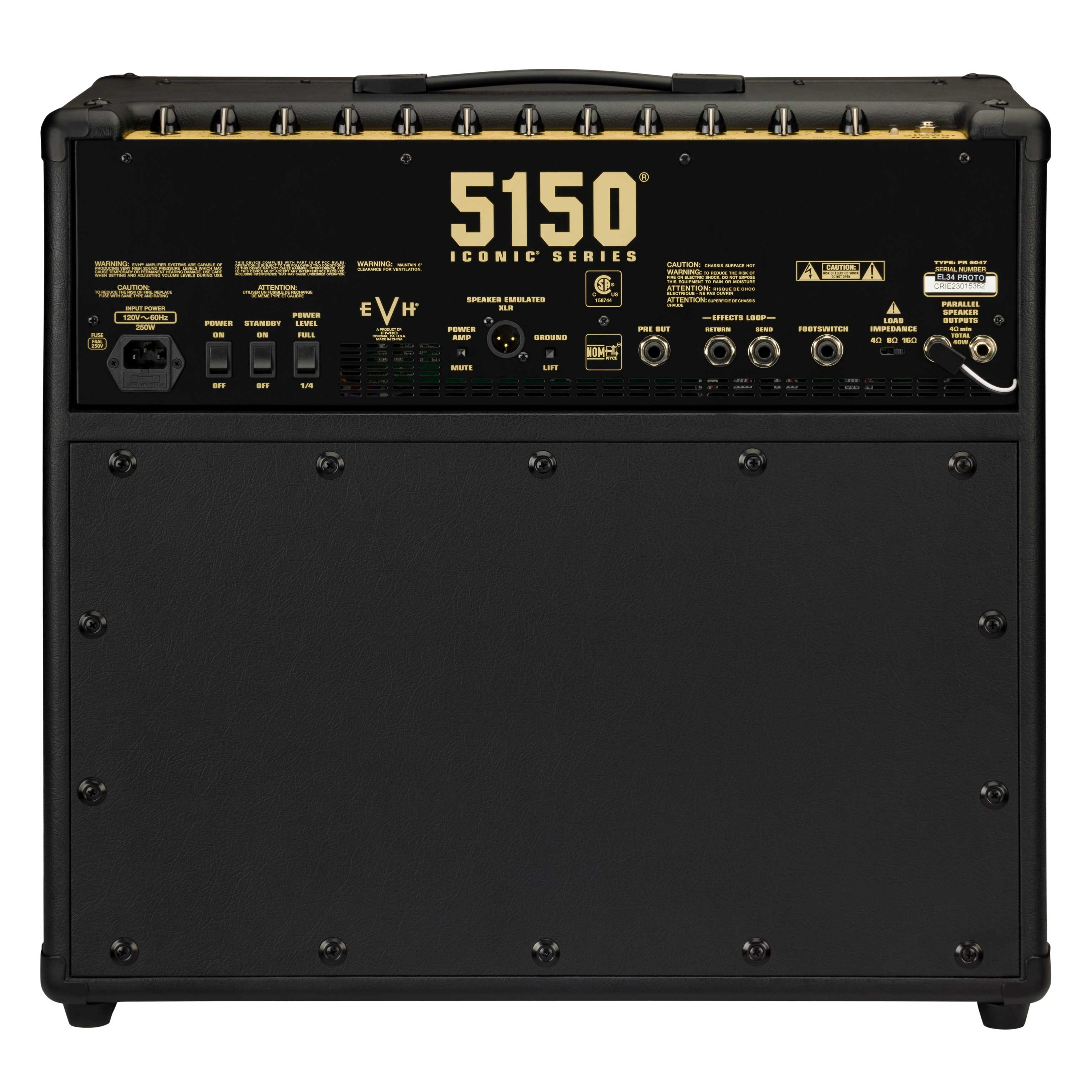 GUITARGUITAR EVH 5150 Iconic Series 40W EL34 1x12 Black Combo Valve Amp
