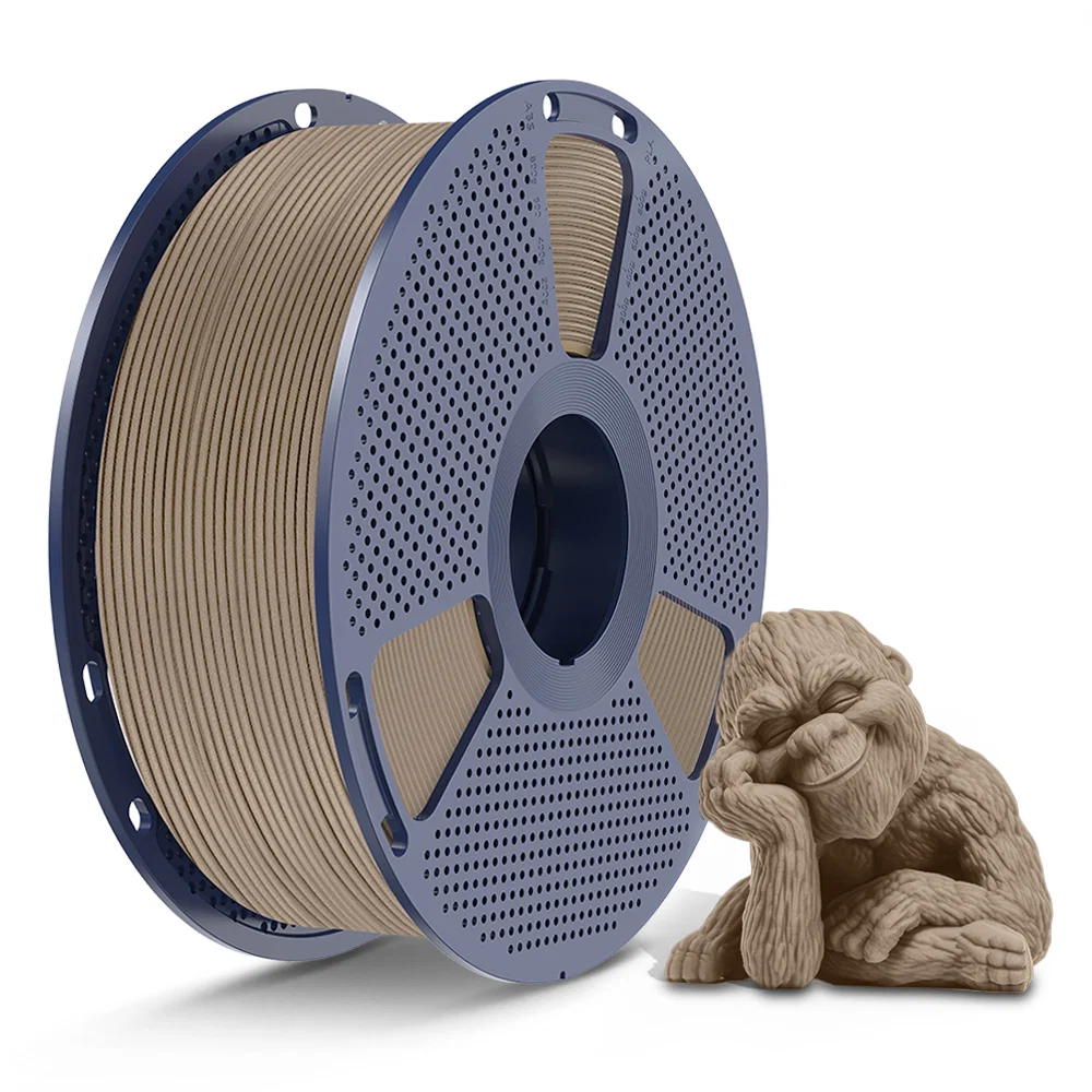 [MOQ: 3KG] Optimized Wood PLA 3D Printer Filament 1KG, Optimized and Upgraded Wood Texture