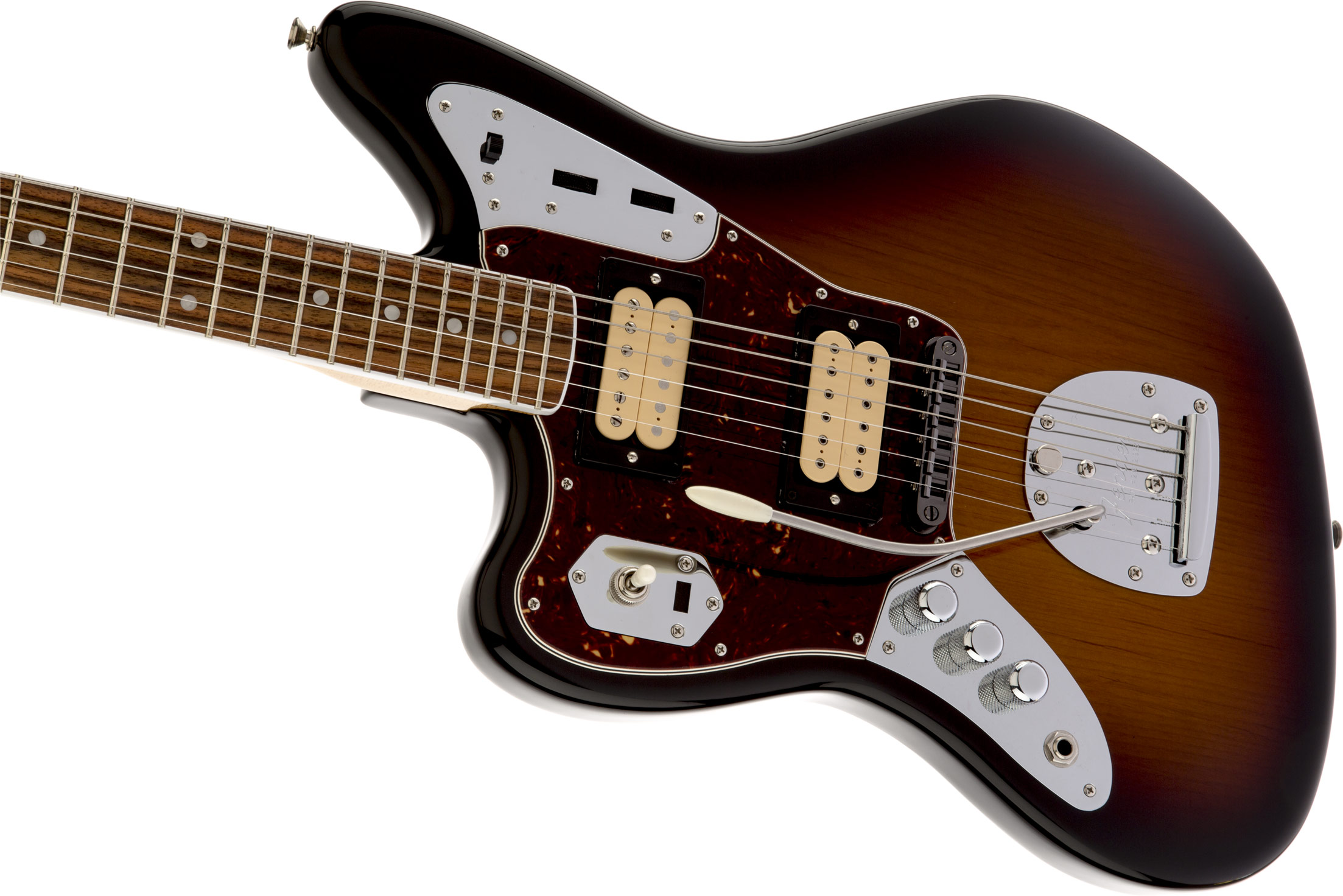 GUITARGUITAR Fender Kurt Cobain Jaguar 3 Colour Sunburst NOS Left Handed Rosewood Fingerboard