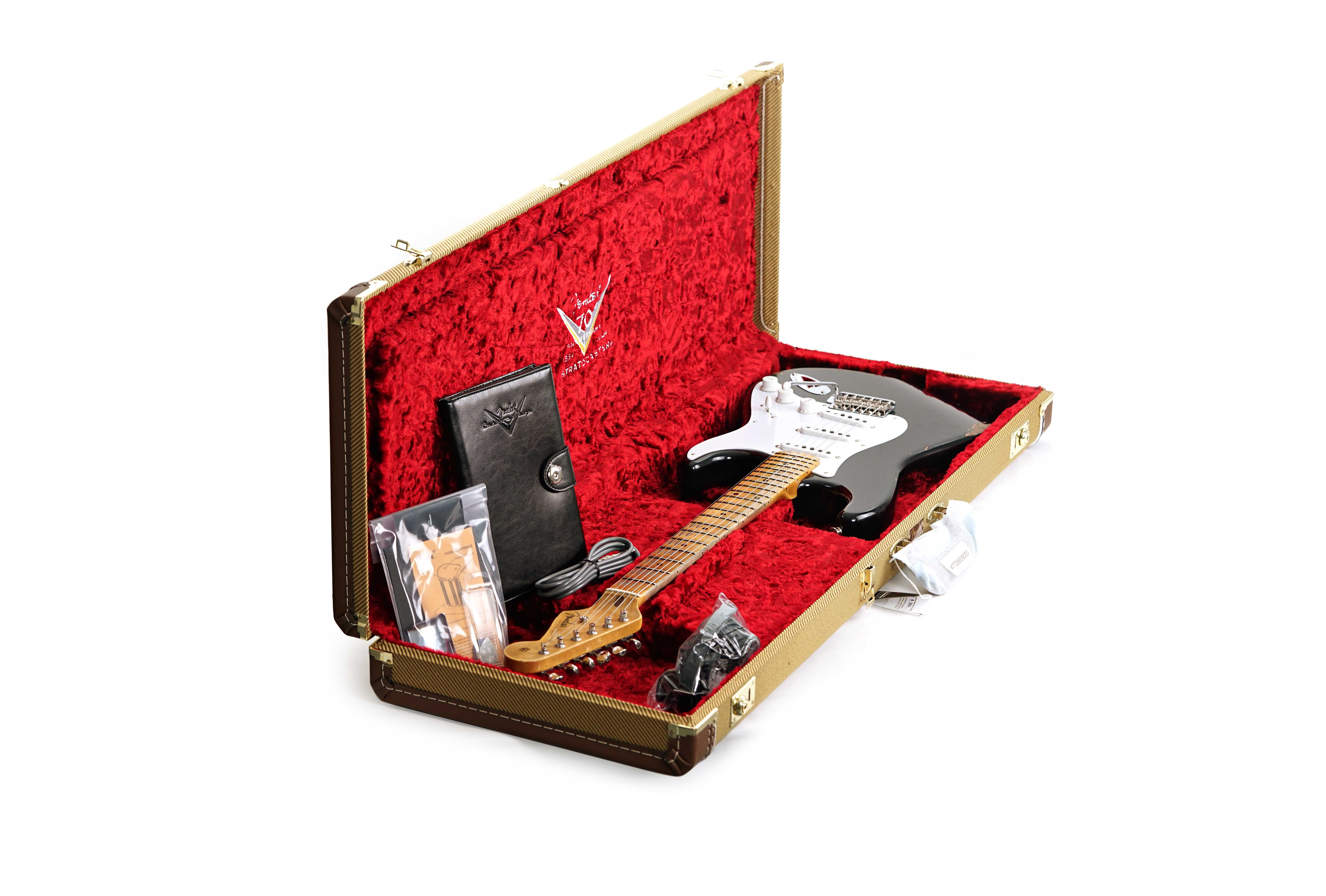 GUITARGUITAR Fender Custom Shop Limited Edition 1954 Stratocaster Relic Aged Black with Closet Classic Hardware #LXX0465