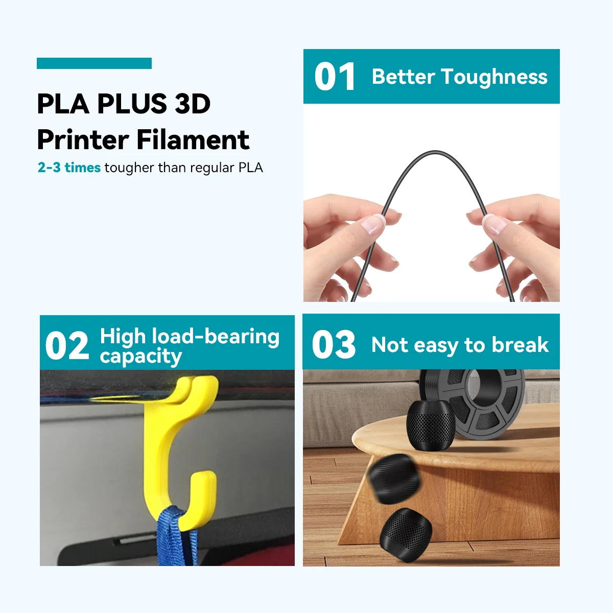 SUNLU PLA+(PLA Plus) 3D Printer Filament 1KG