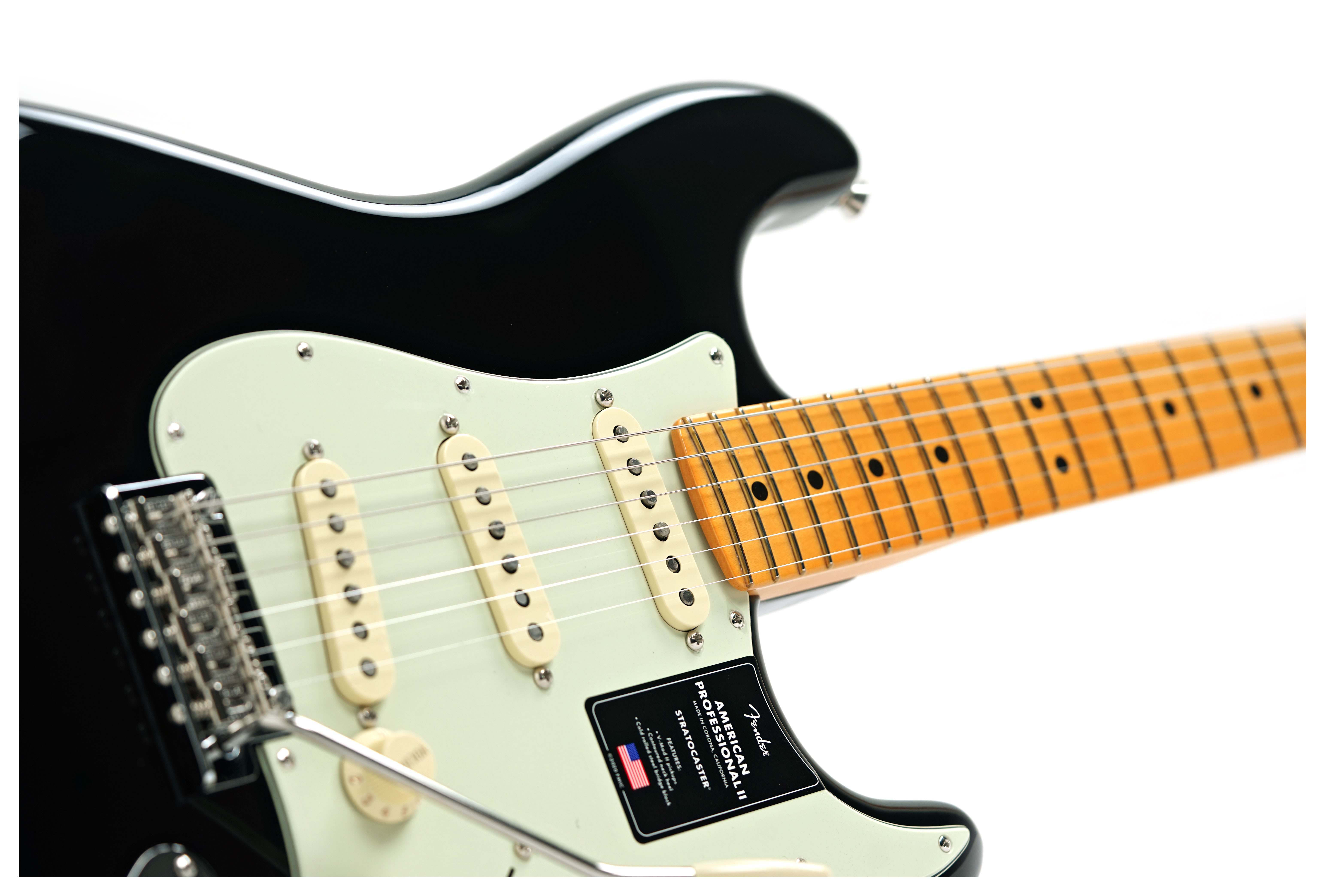 GUITARGUITAR Fender American Professional II Stratocaster Black Maple Fingerboard #US25042161