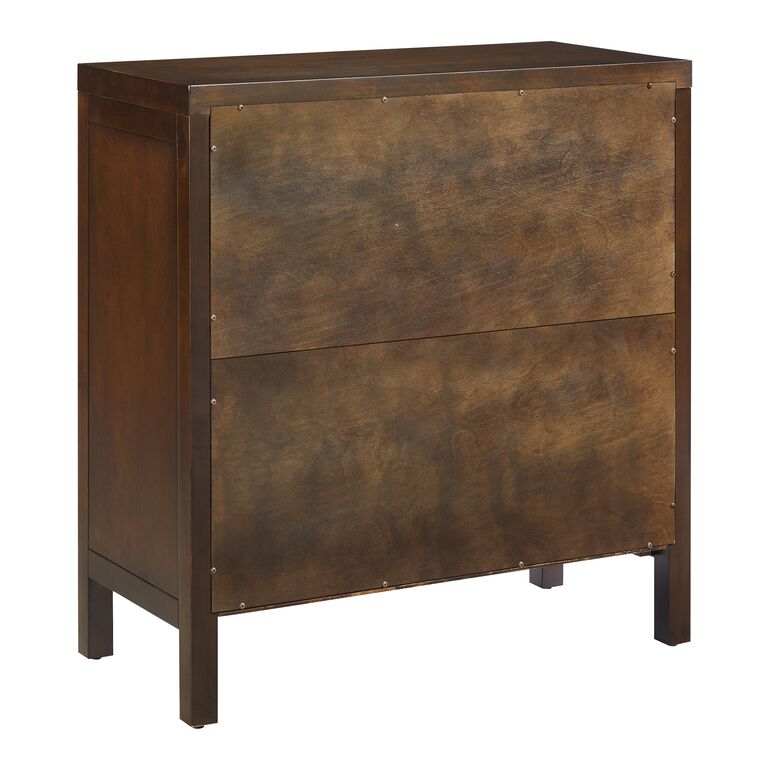 World Market Dominique Wood Herringbone Storage Cabinet