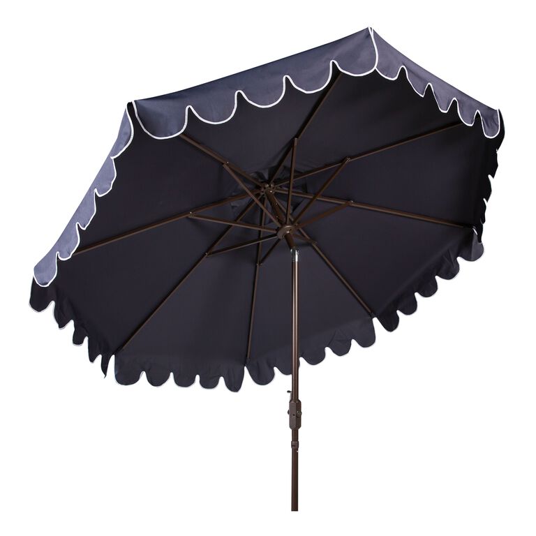 World Market Scalloped 9 Foot Tilting Patio Umbrella