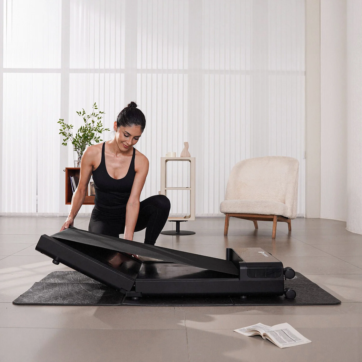 DeerRun Z20 Foldable Walking Pad Treadmill – Ultra Compact with LED Display