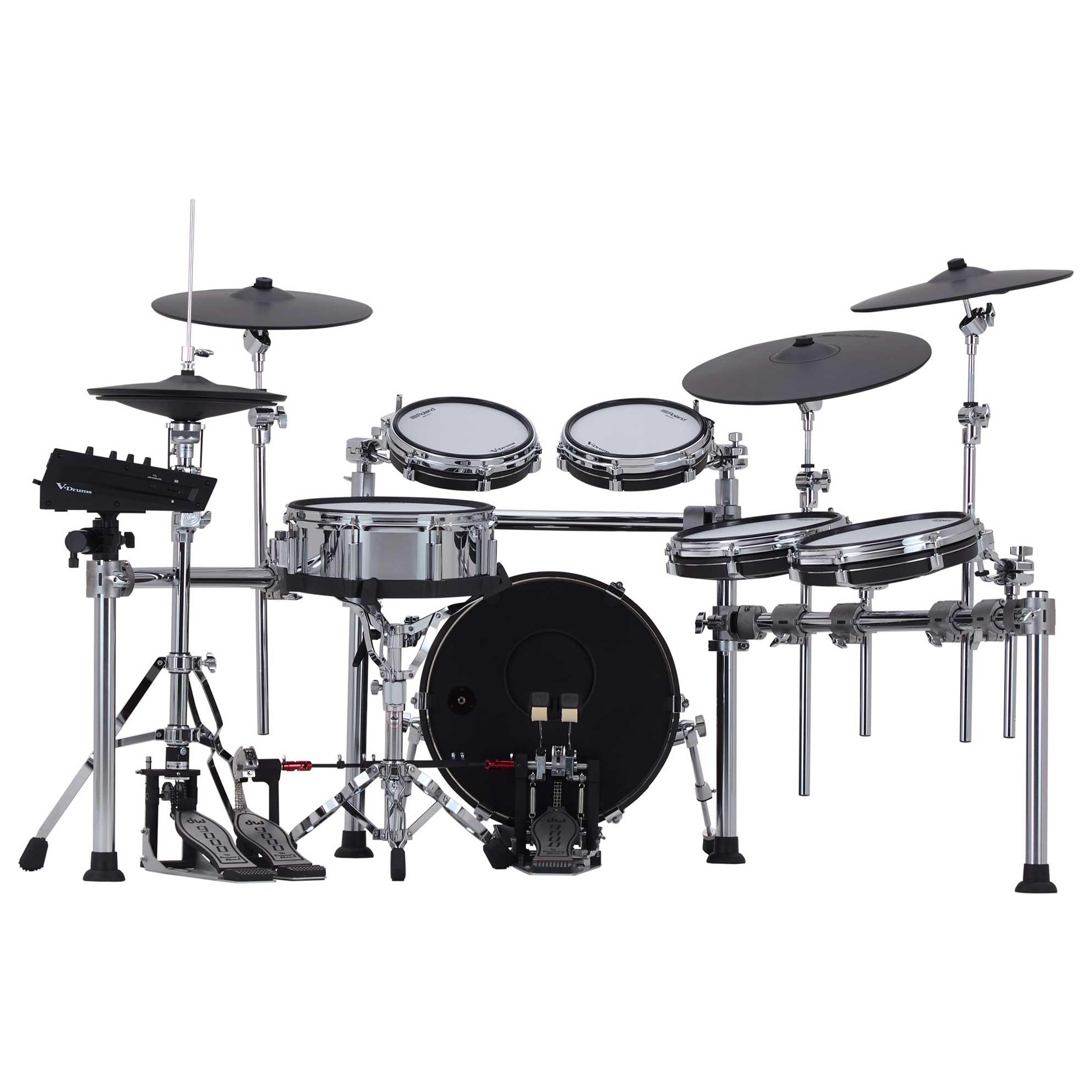 GUITARGUITAR Roland TD716 Kit Flagship V-Drums with V71 Sound Module Chrome Rack-Style Drum Stand
