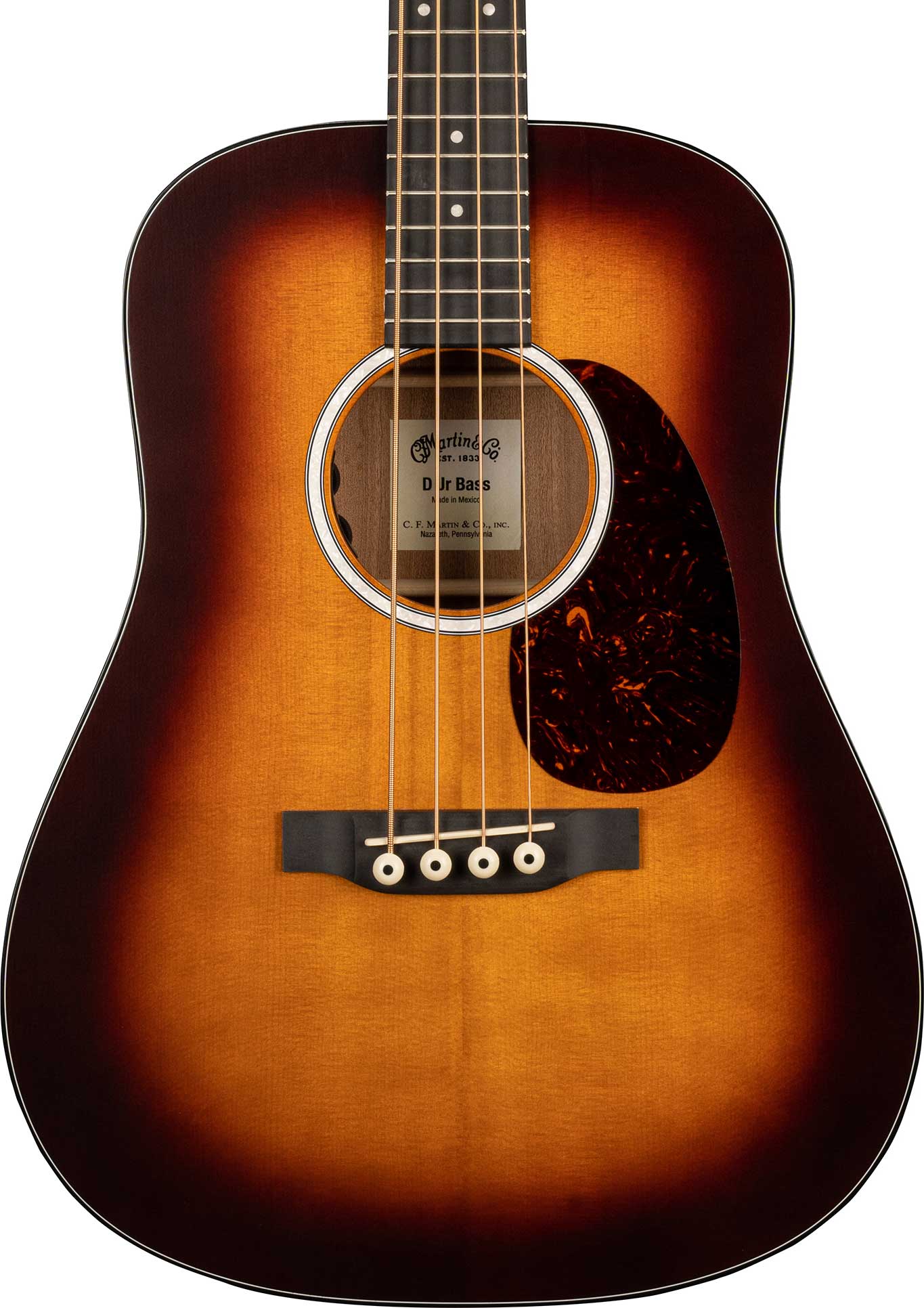 GUITARGUITAR Martin DJR-10E Dreadnought Junior Short Scale Acoustic Bass Burst