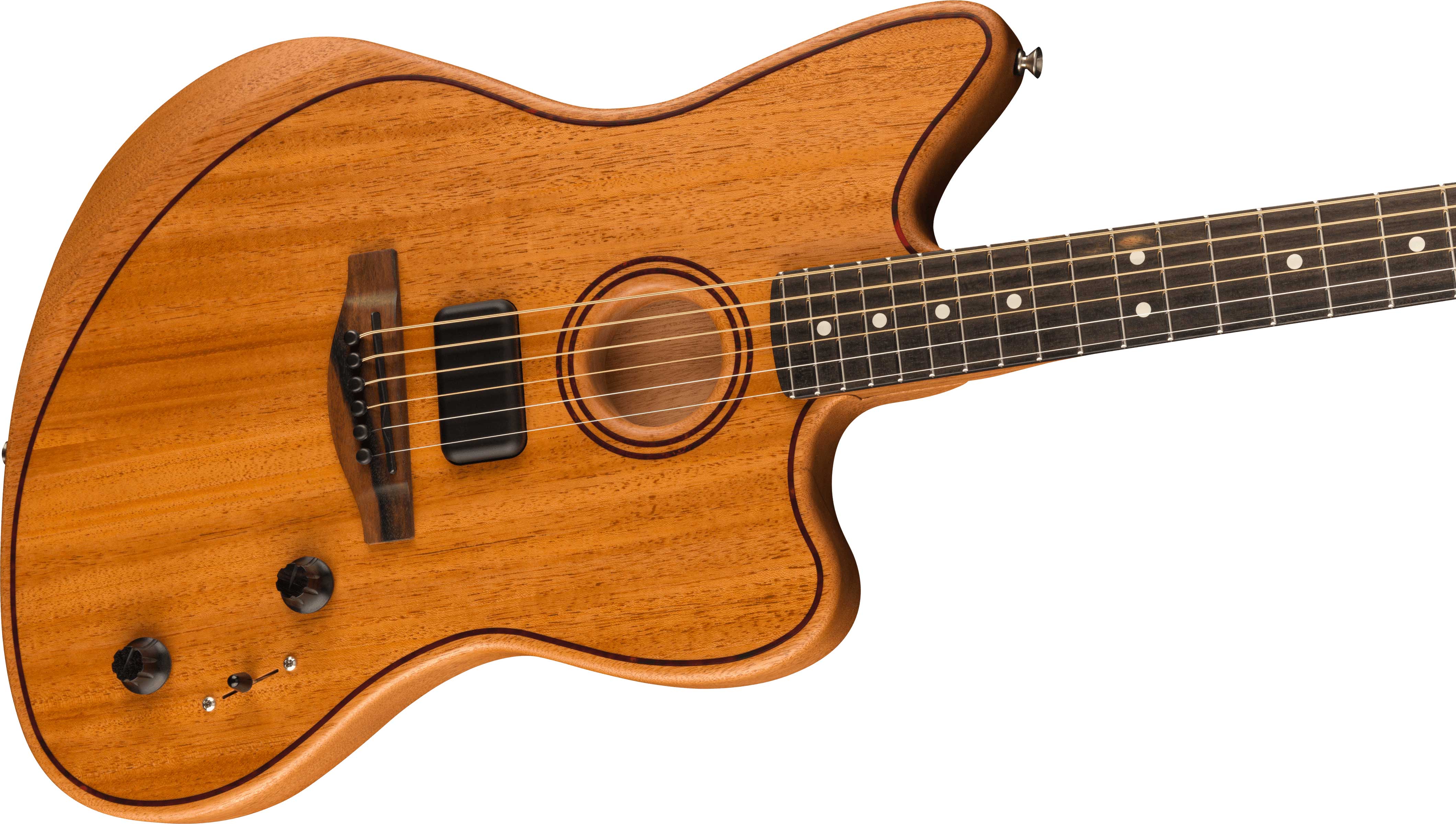 GUITARGUITAR Fender American Acoustasonic Jazzmaster All-Mahogany Ebony Fingerboard Natural