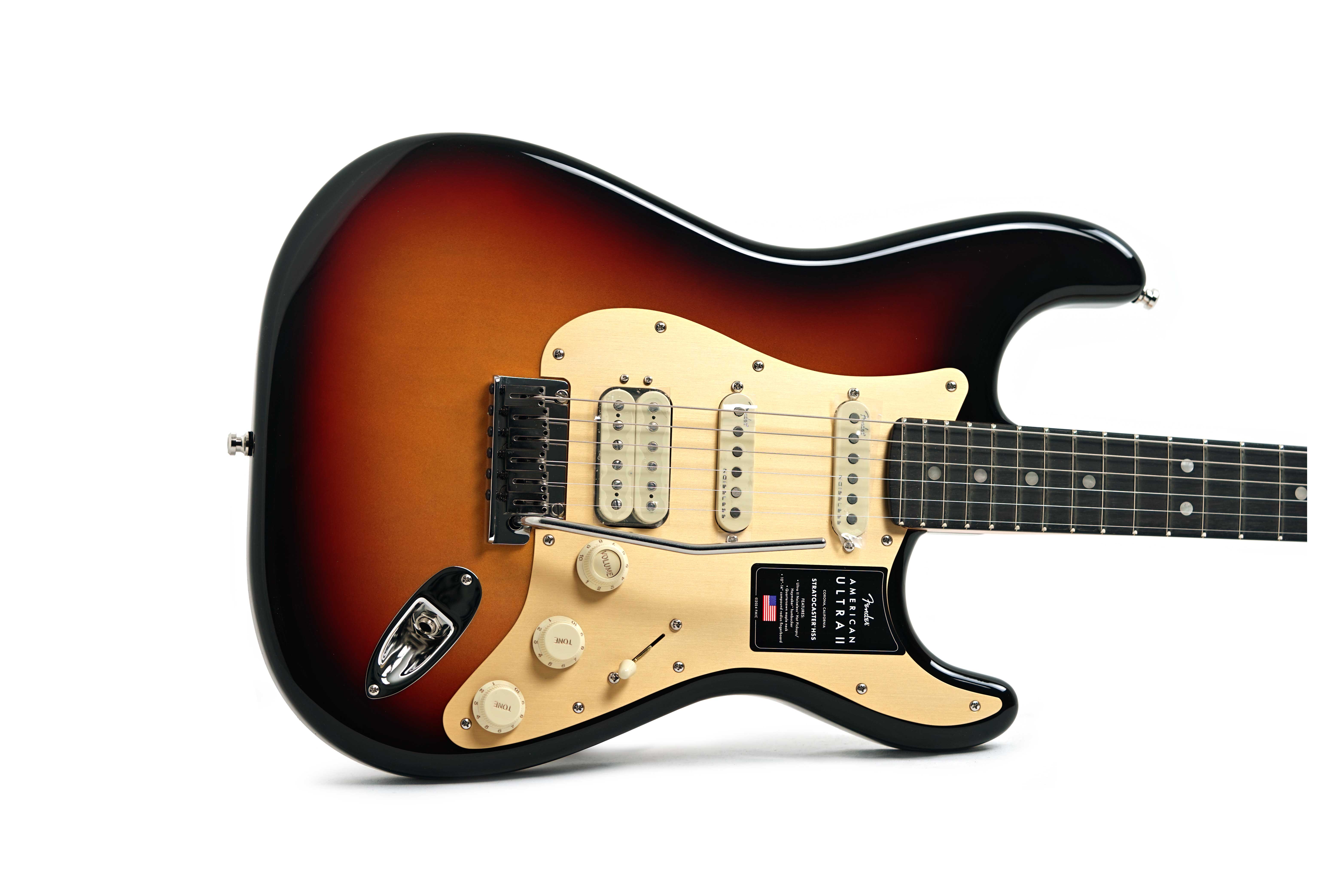GUITARGUITAR Fender American Ultra II Stratocaster HSS Ebony Fingerboard Ultraburst #US25008612