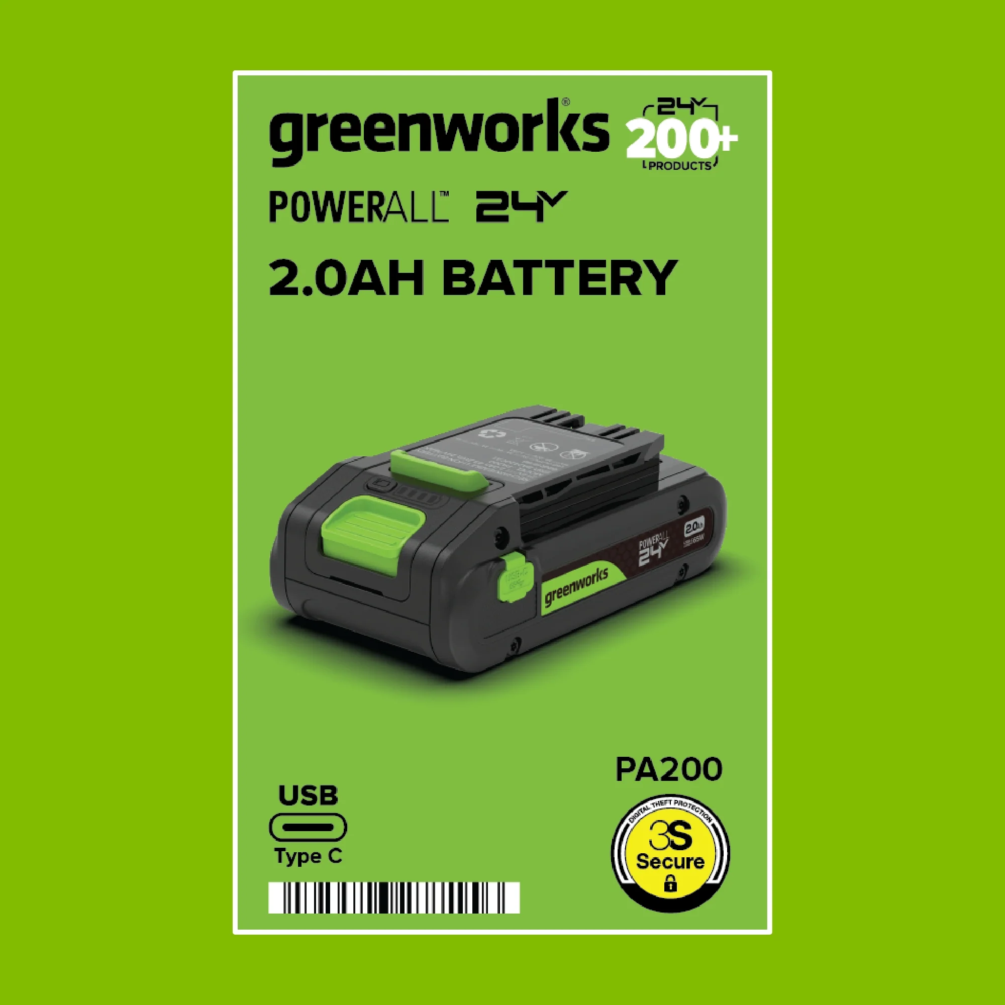 Greenworks 24V PowerAll Battery 2-Pack, with (2) 2.0 Ah Batteries