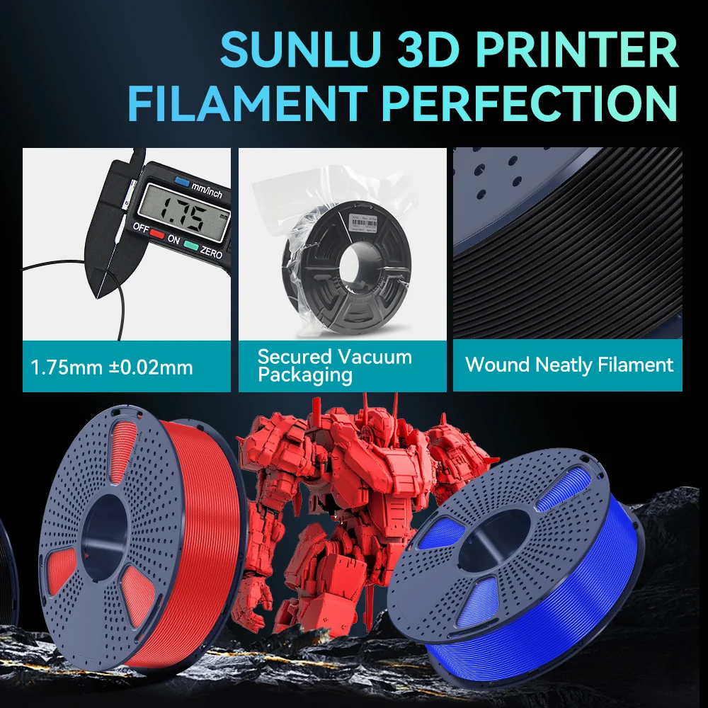 [Refill Freely, No Spool Waste] SUNLU Refill Filament 1KG, PLA, PLA+, PLA+2.0, PETG Filament, Compatible with 2025 SUNLU 3rd-Generation Reusable Spool and Bambu Reusable Spool