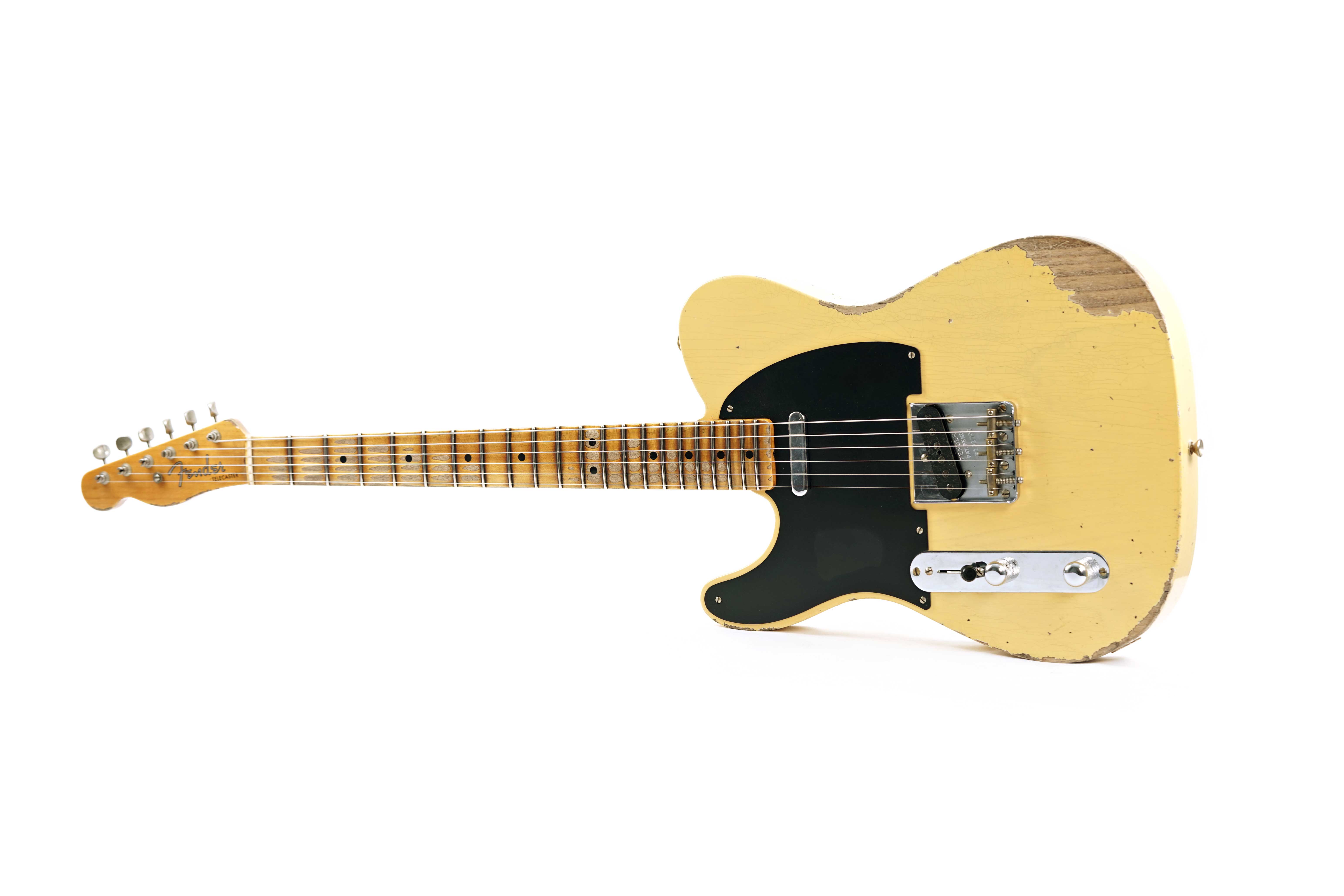 GUITARGUITAR Fender Custom Shop 1952 Telecaster Heavy Relic Aged Nocaster Blonde Maple Fingerboard Left Handed #R131701