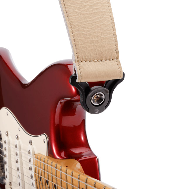 GUITARGUITAR D'Addario Comfort Leather Auto Lock Guitar Strap Tan