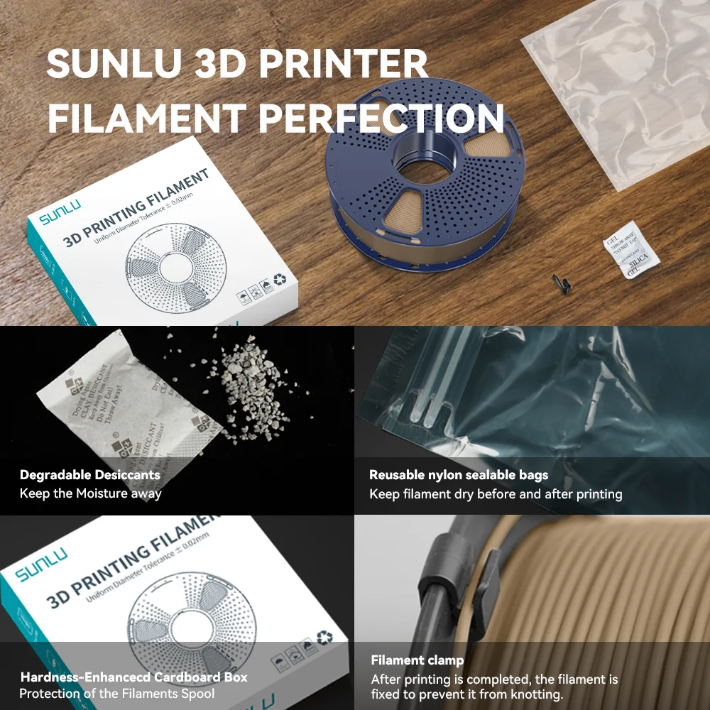 [MOQ: 3KG] Optimized Wood PLA 3D Printer Filament 1KG, Optimized and Upgraded Wood Texture