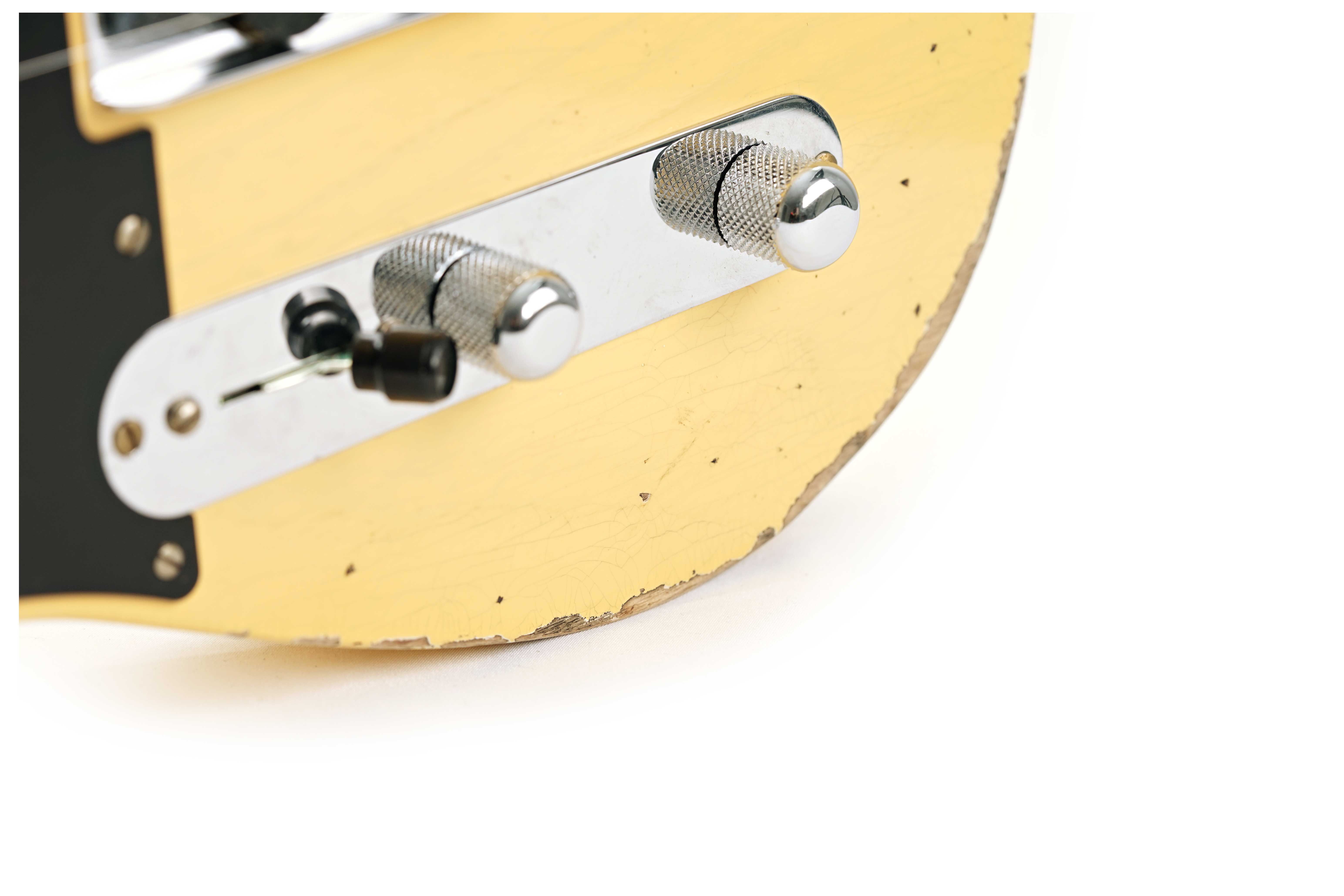GUITARGUITAR Fender Custom Shop 1952 Telecaster Heavy Relic Aged Nocaster Blonde Maple Fingerboard Left Handed #R131701