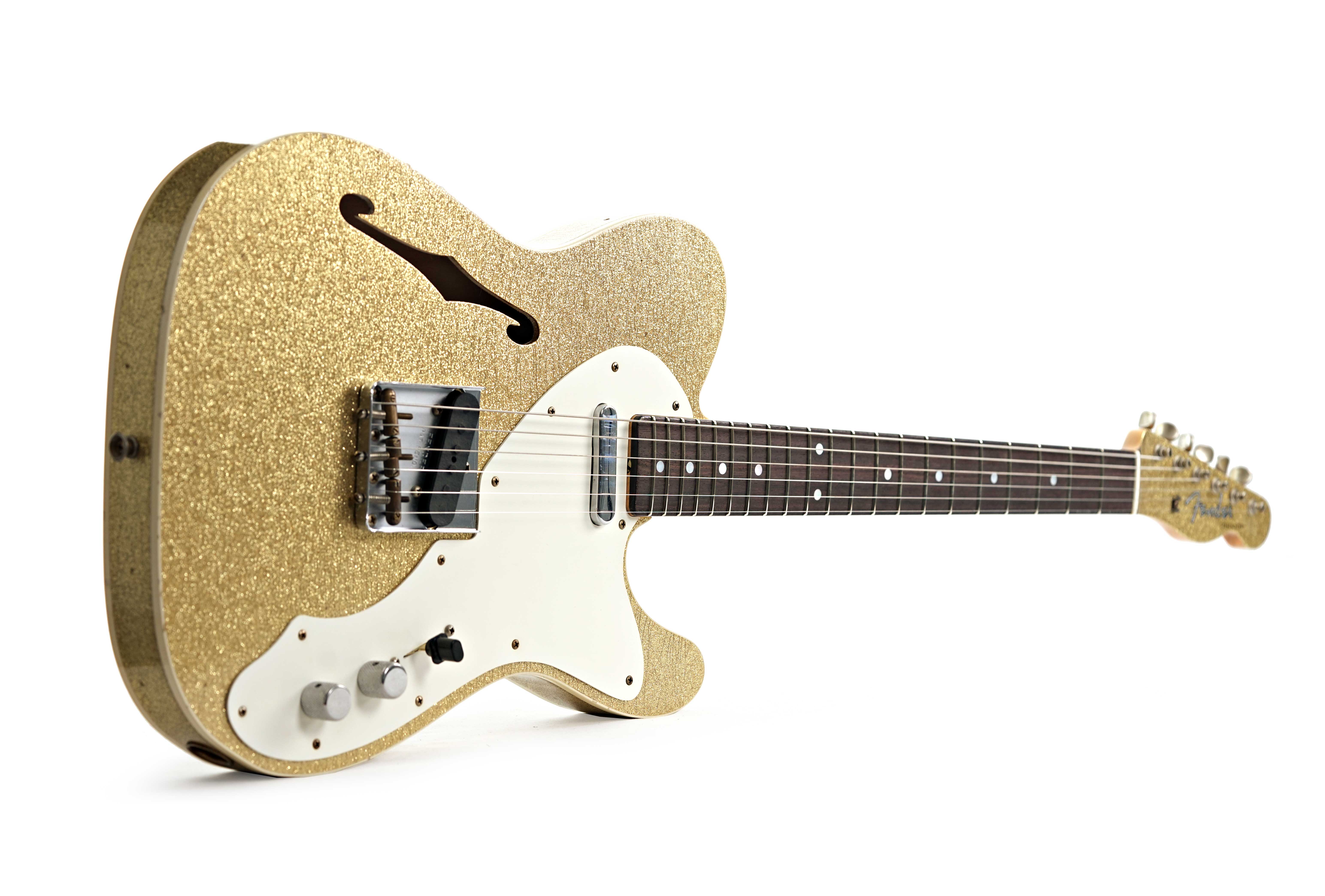 GUITARGUITAR Fender Custom Shop Limited Edition 1960 Telecaster Custom Jouneyman Relic Aged Gold Sparkle #CZ586071