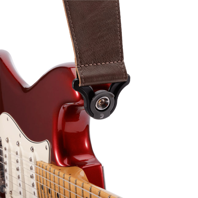 GUITARGUITAR D'Addario Comfort Leather Auto Lock Guitar Strap Brown