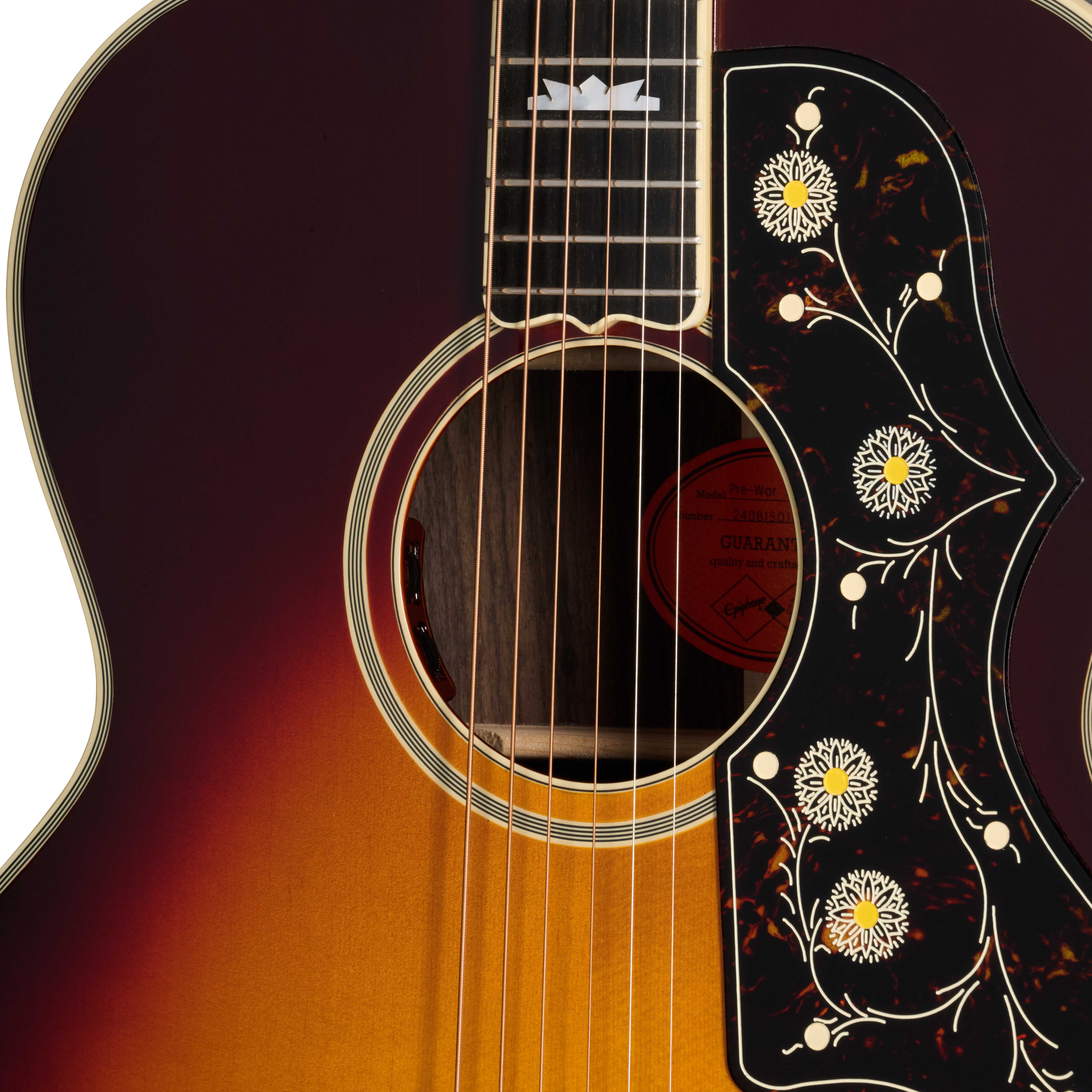 GUITARGUITAR Epiphone Inspired by Gibson Custom Pre-War SJ-200 Rosewood Reissue Vintage Sunburst