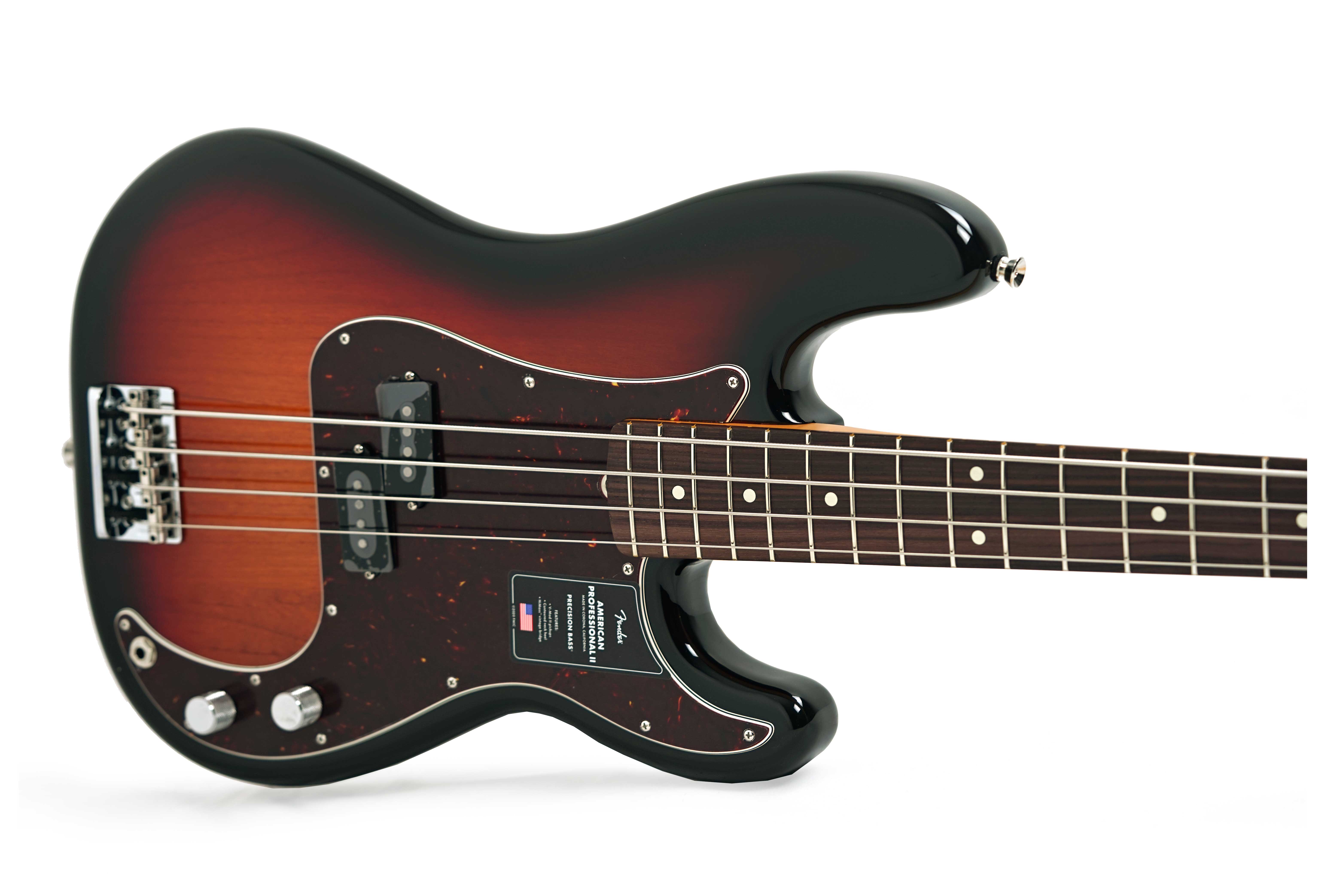 GUITARGUITAR Fender American Professional II Precision Bass 3 Tone Sunburst Rosewood Fingerboard #US25094991
