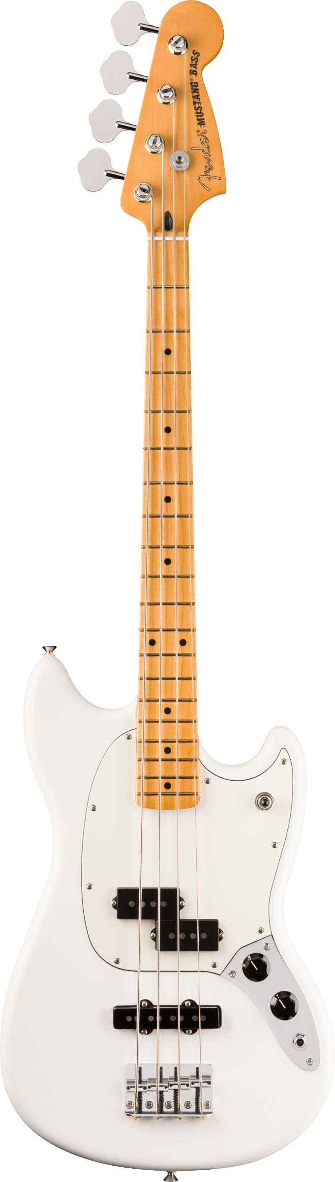 GUITARGUITAR Fender Player II Mustang Bass PJ Polar White Maple Fingerboard
