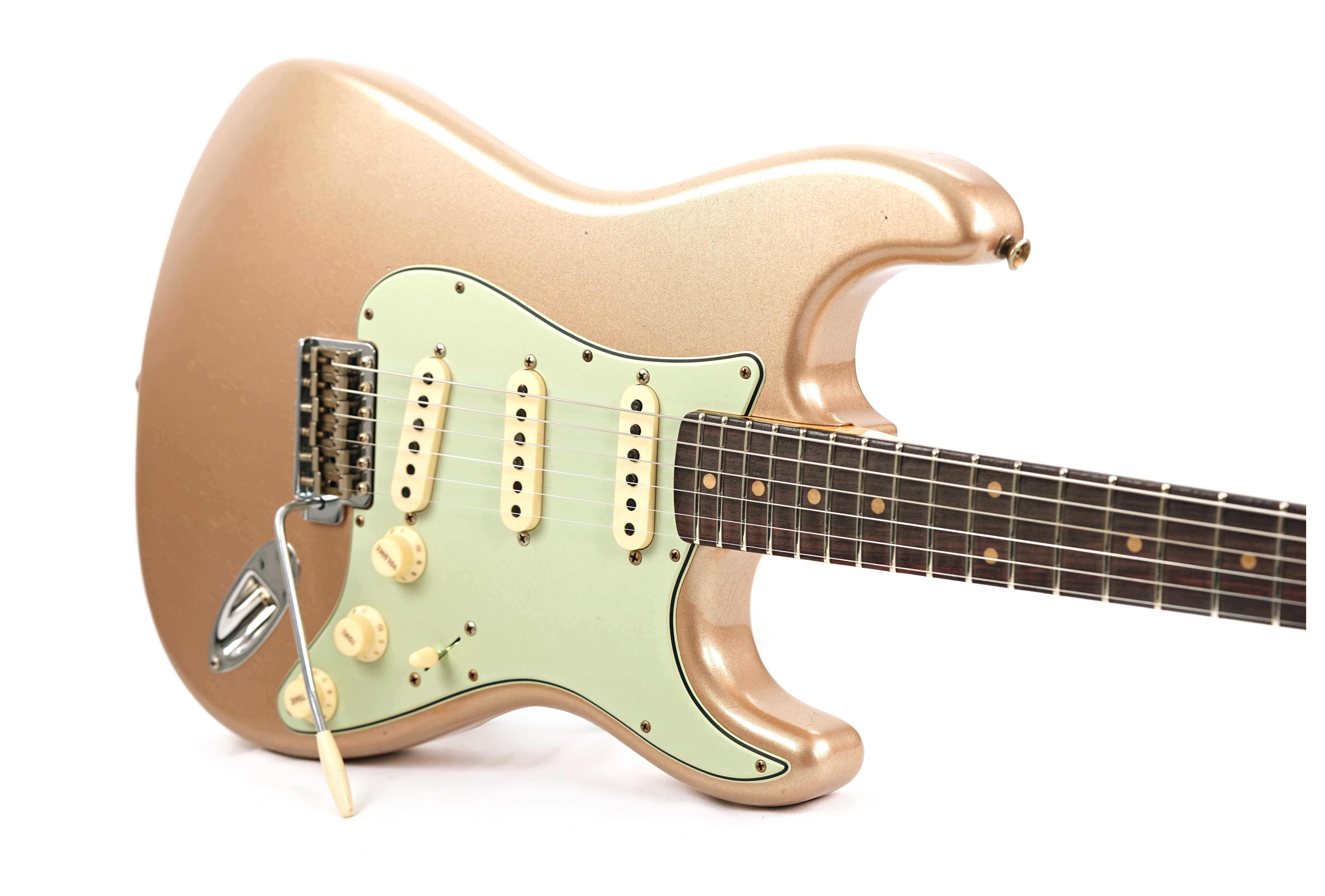 GUITARGUITAR Fender Custom Shop 1959 Stratocaster Journeyman Relic Super Faded Aged Firemist Gold #CZ581728
