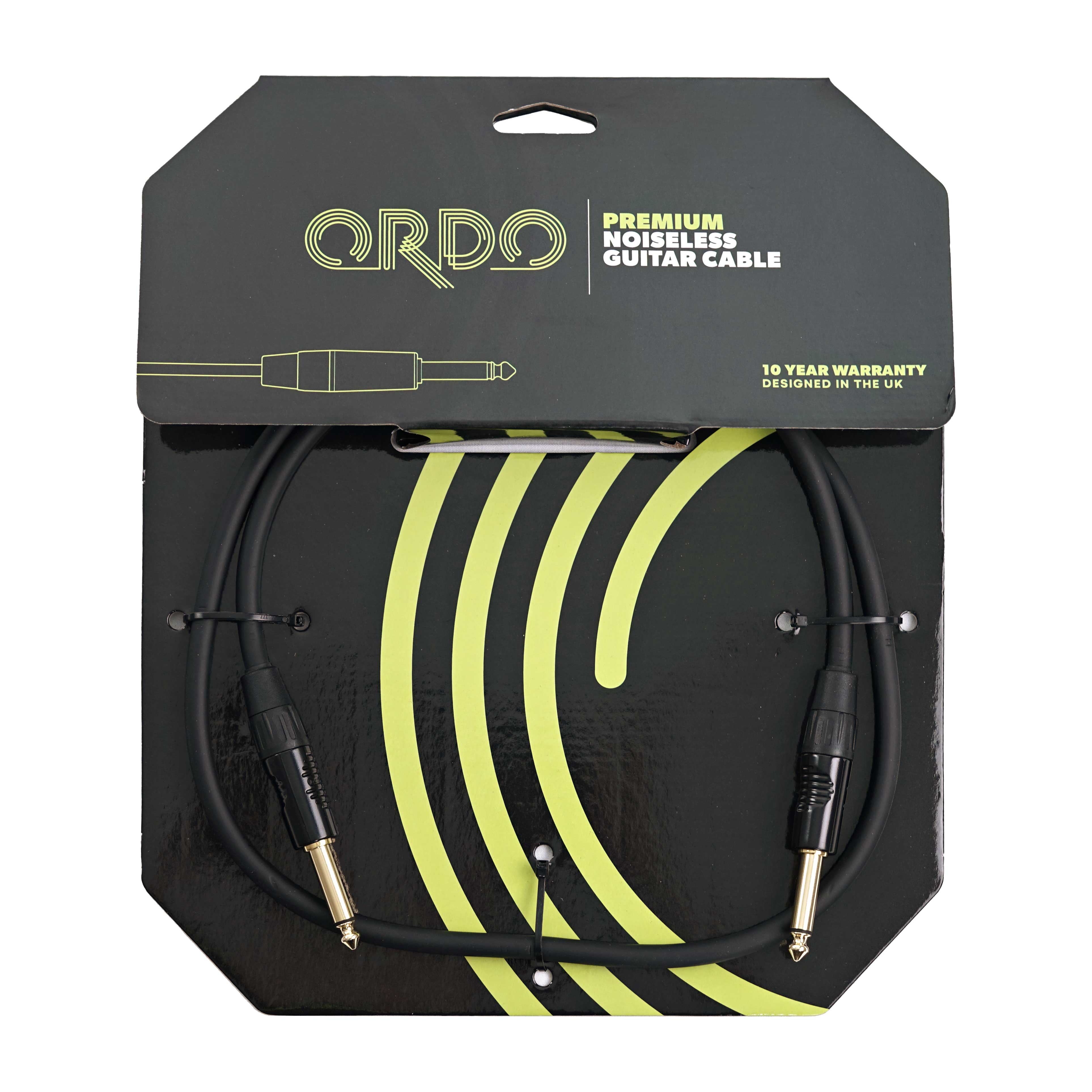 GUITARGUITAR Ordo C-IC3-1-1J-1J 3ft/1m Premium Guitar Cable with Rean by Neutrik Connectors