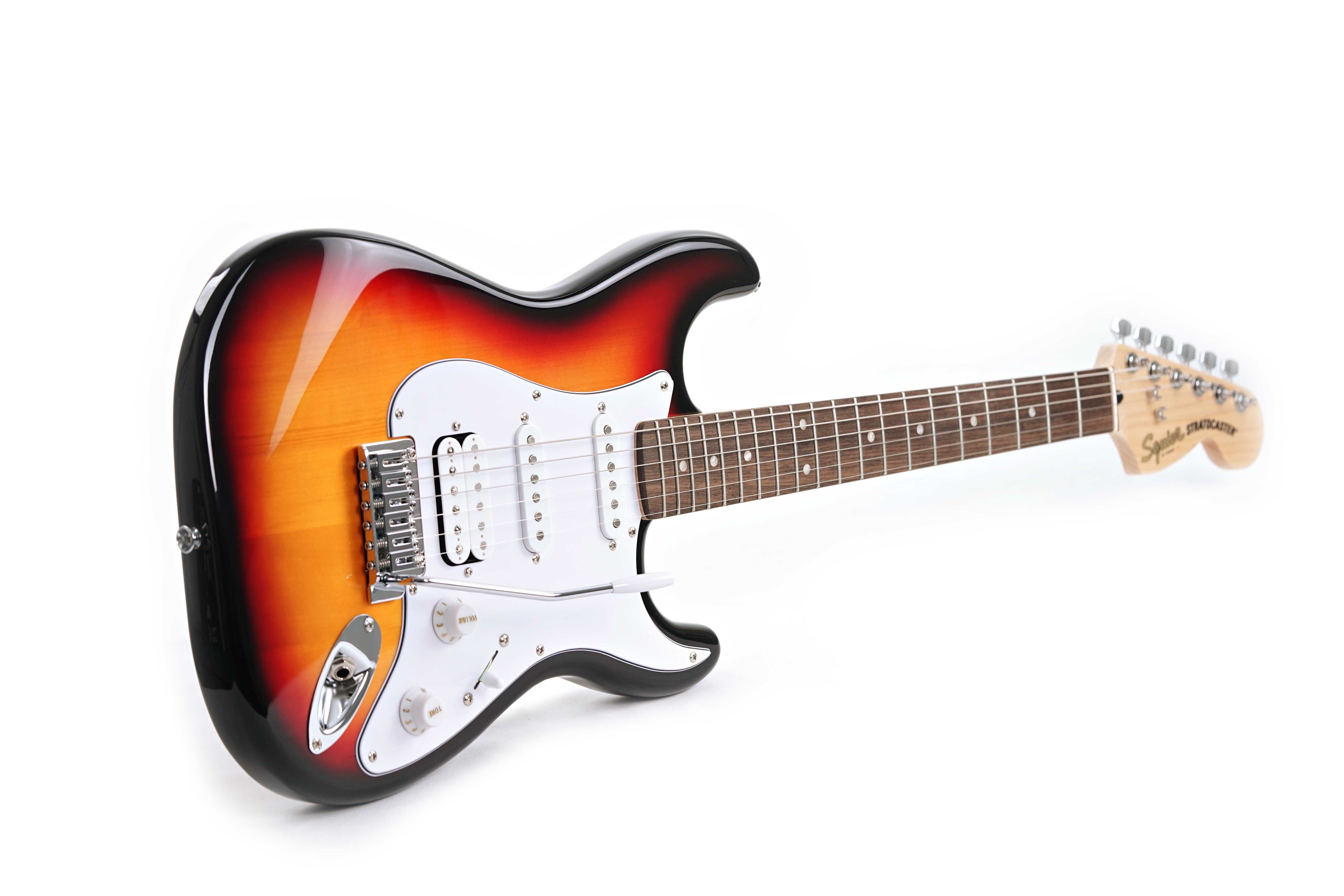 GUITARGUITAR Squier Affinity Series Stratocaster Junior HSS Laurel Fingerboard White Pickguard 3 Colour Sunburst