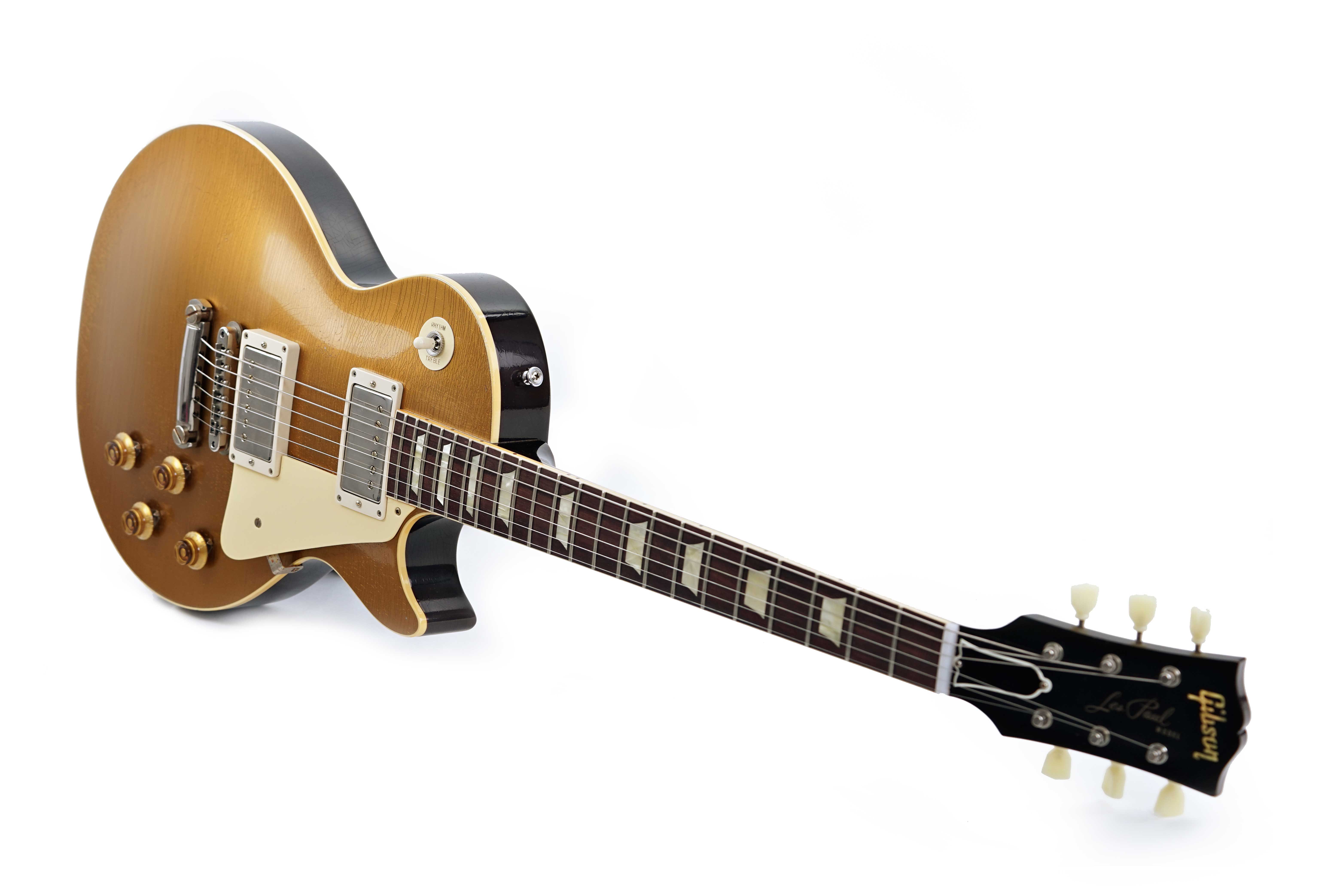 GUITARGUITAR Gibson Custom Shop Murphy Lab 1957 Les Paul Reissue Light Aged Goldtop Darkback #74301