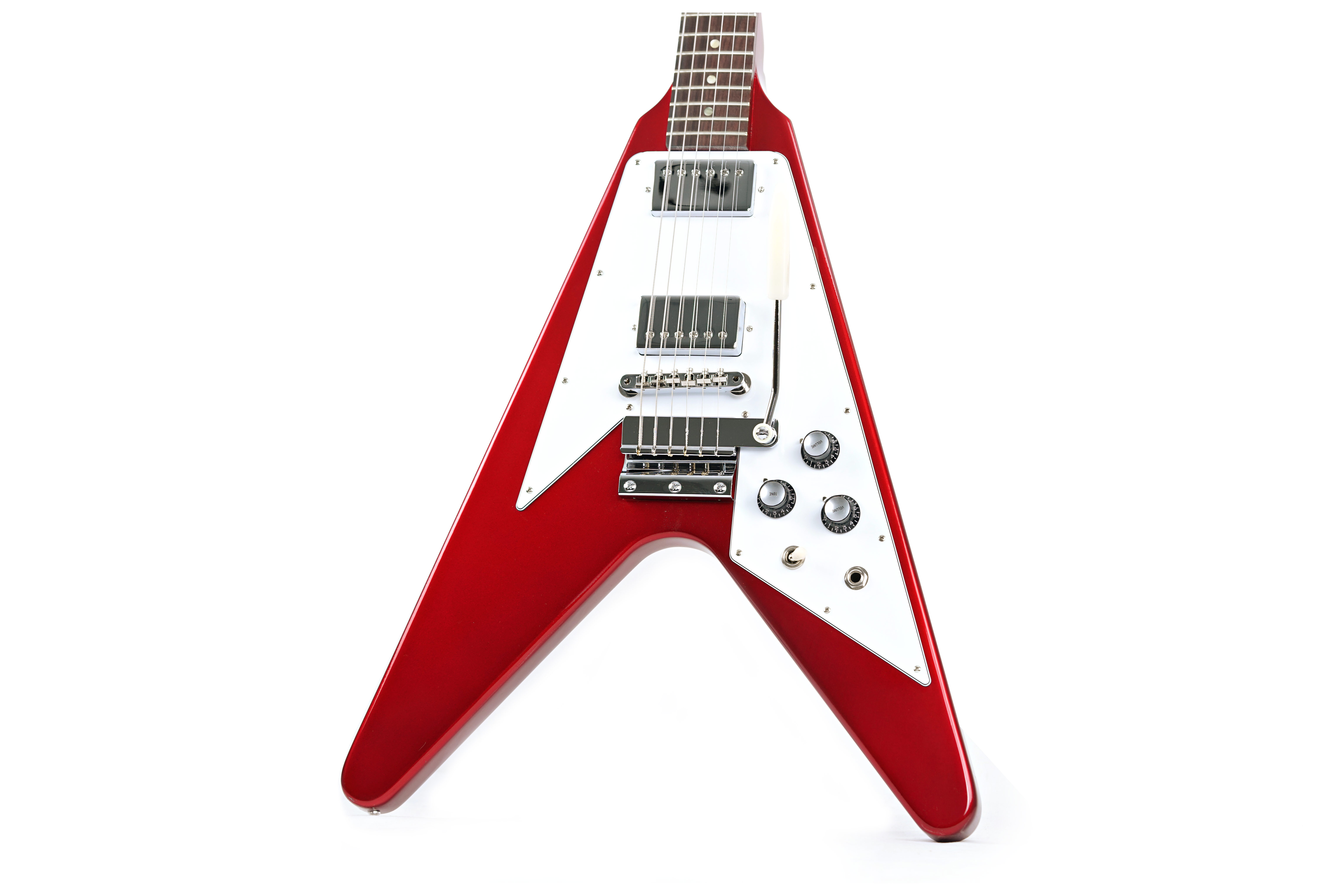 GUITARGUITAR Gibson Custom Shop 1967 Mahogany Flying V Reissue with Maestro Vibrola Gloss Sparkling Burgundy #400137