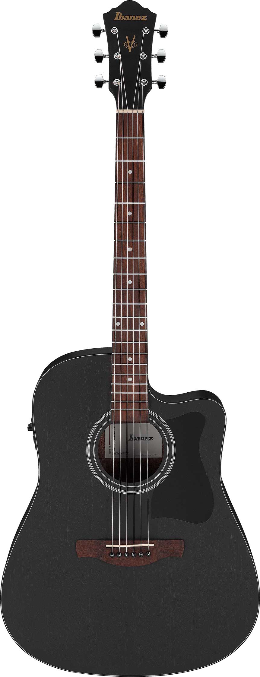 GUITARGUITAR Ibanez V44CE Weathered Black Open Pore