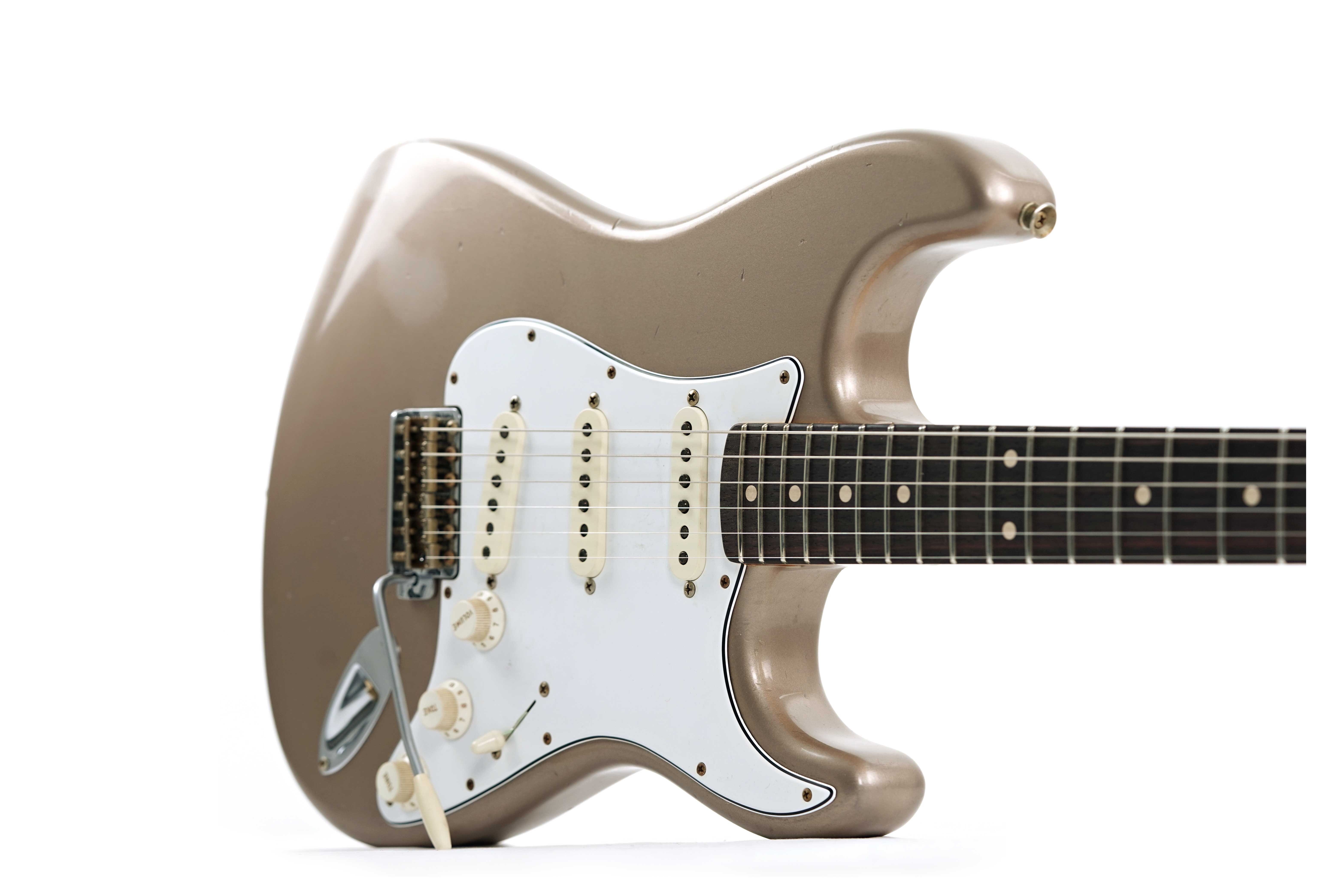 GUITARGUITAR Fender Custom Shop 1962 Stratocaster Journeyman Relic Shoreline Gold Masterbuilt by Austin MacNutt