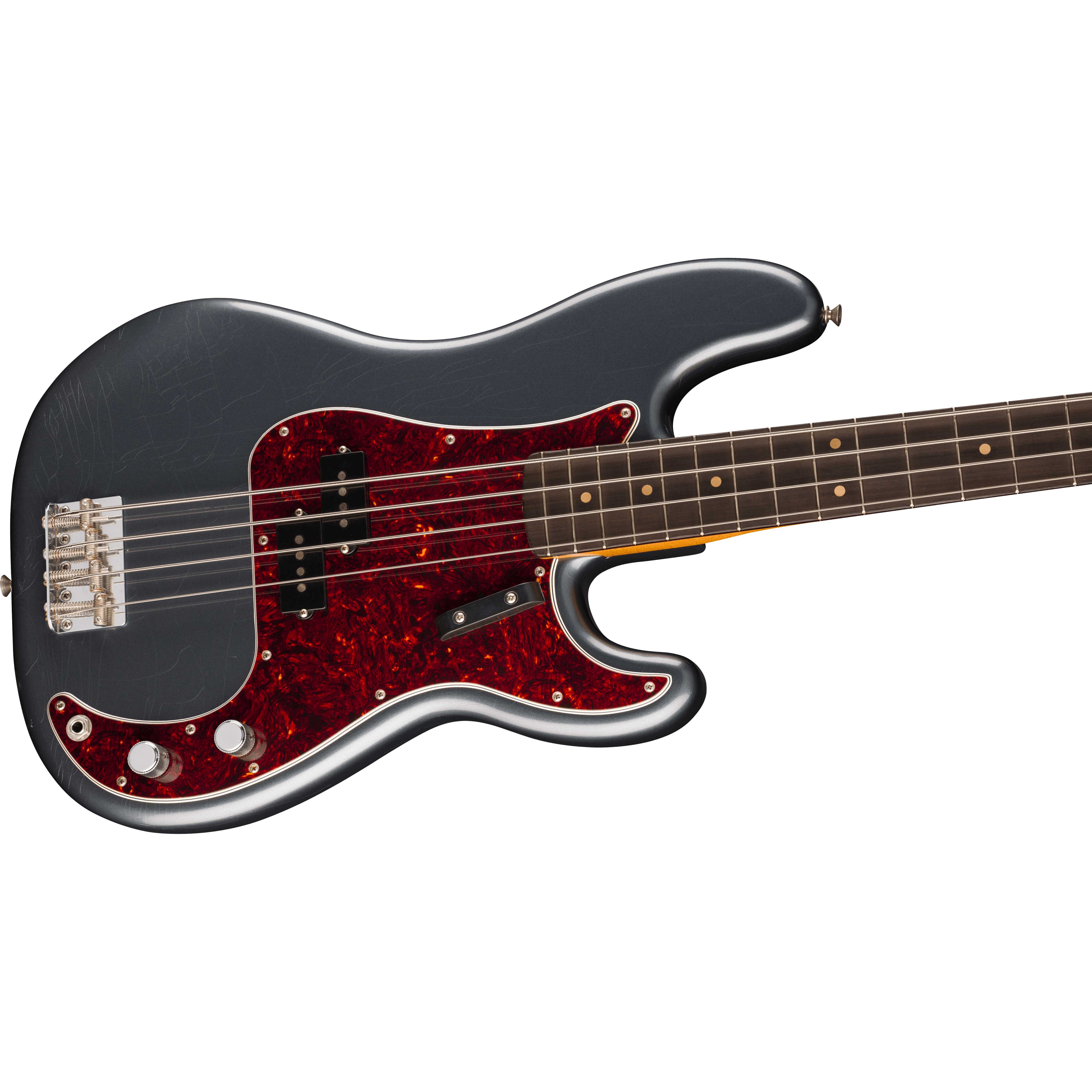 GUITARGUITAR Fender Limited Edition Vintera II Road Worn '60s Precision Bass Rosewood Fingerboard Charcoal Frost Metallic