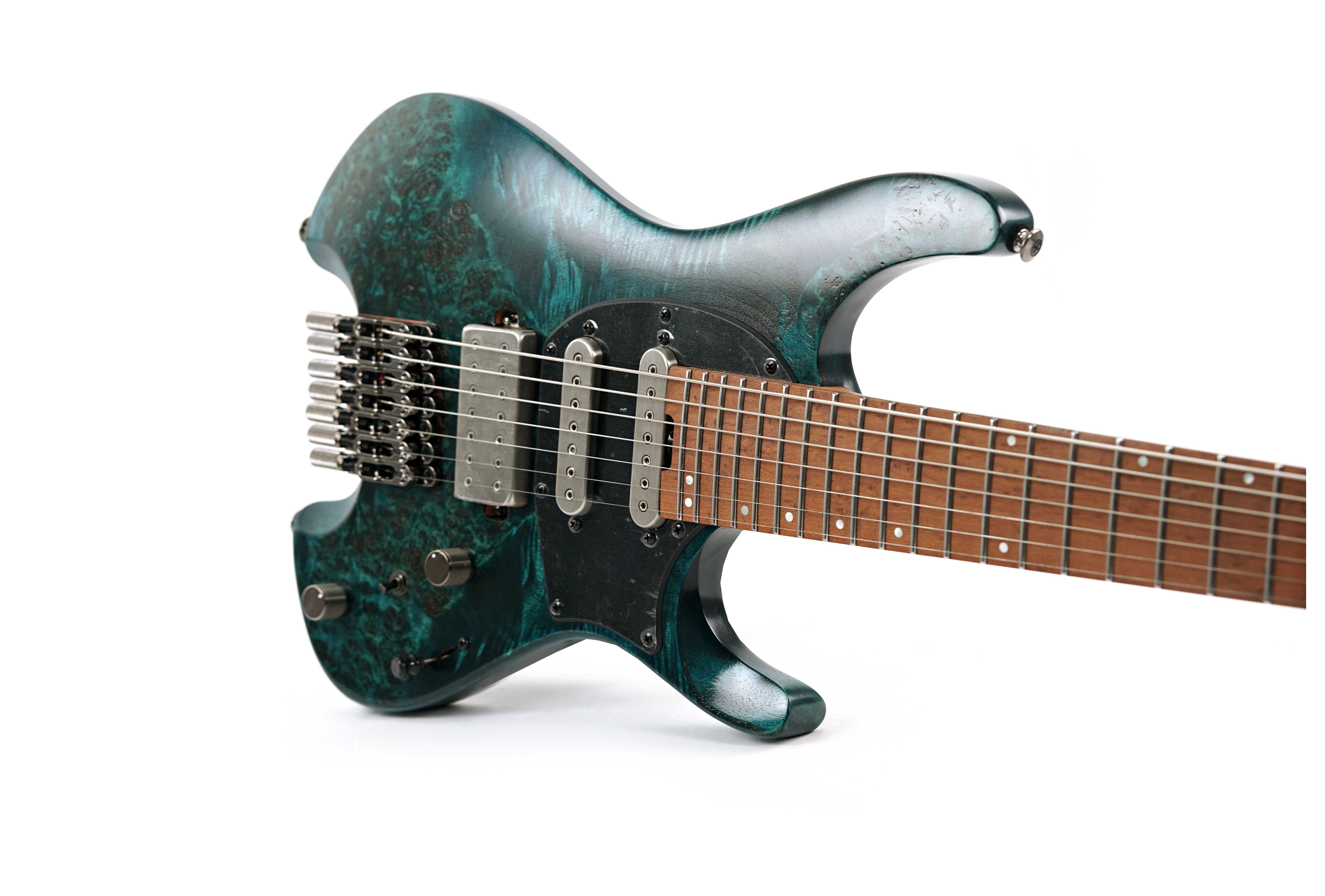 GUITARGUITAR Ibanez Q547PB Q Series 7 String Poplar Burl Cosmic Blue Low Gloss