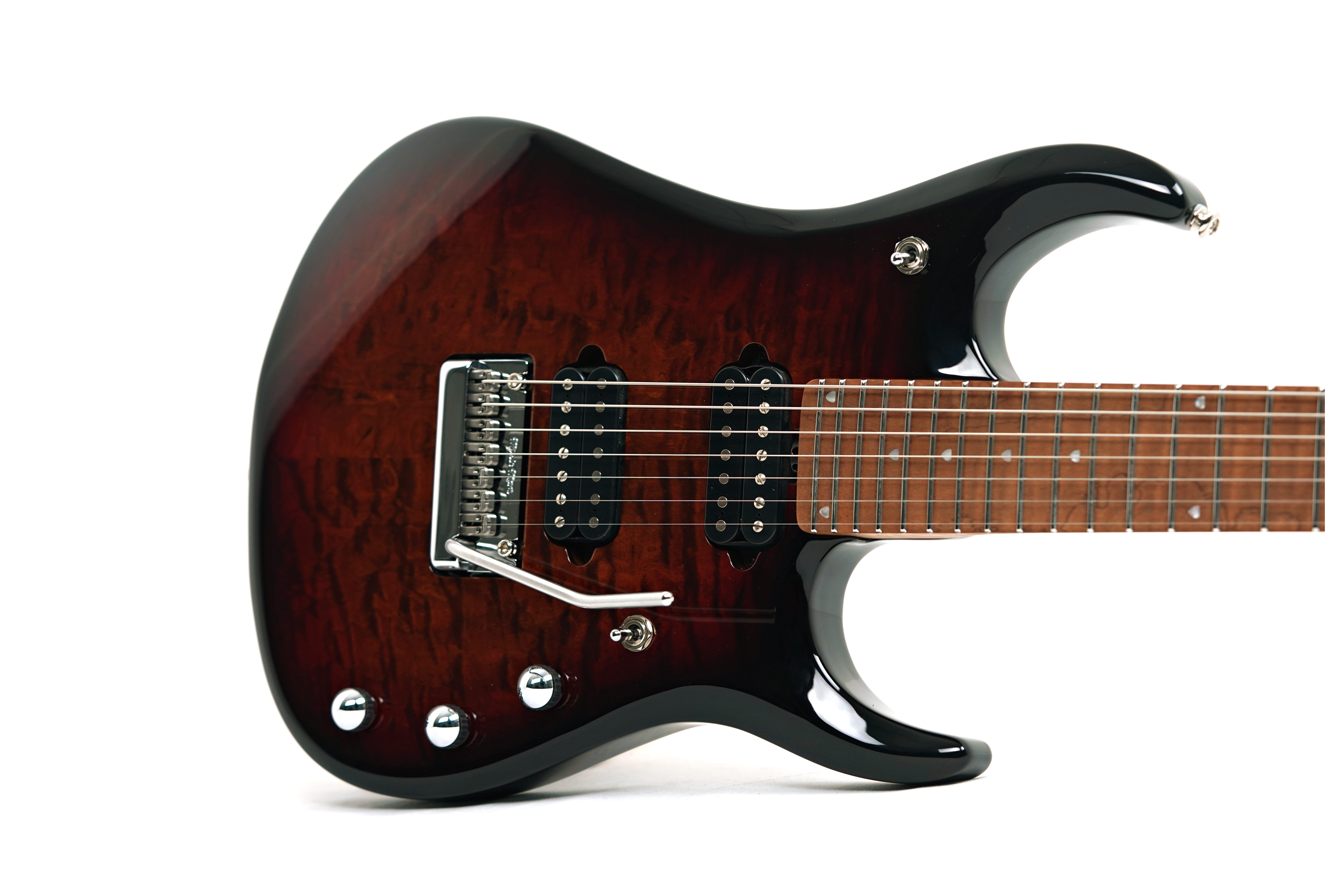 GUITARGUITAR Music Man JP15 7 String Tiger Eye Quilt Maple Fingerboard #K07447