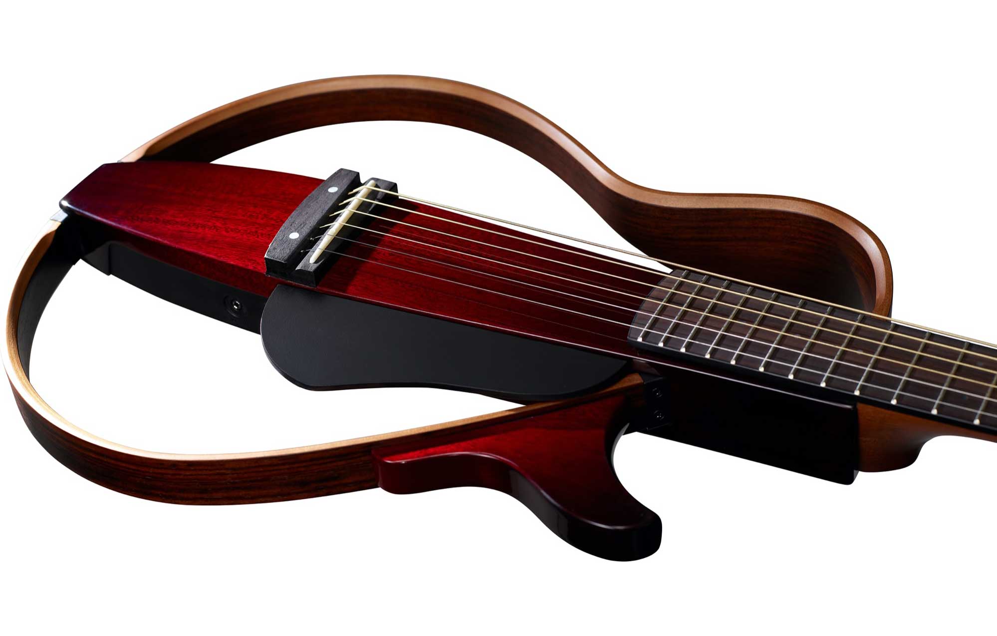 GUITARGUITAR Yamaha SLG200SII Silent Guitar Steel Crimson Red Burst